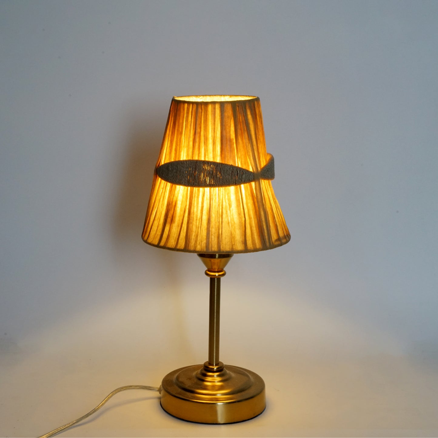 Aurelia Bronze Pleated Table Lamp – Handcrafted Ambient Lighting