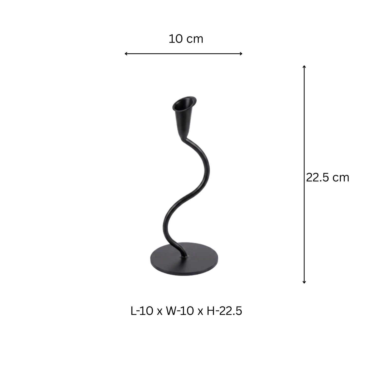 Black Tealight Single Candle