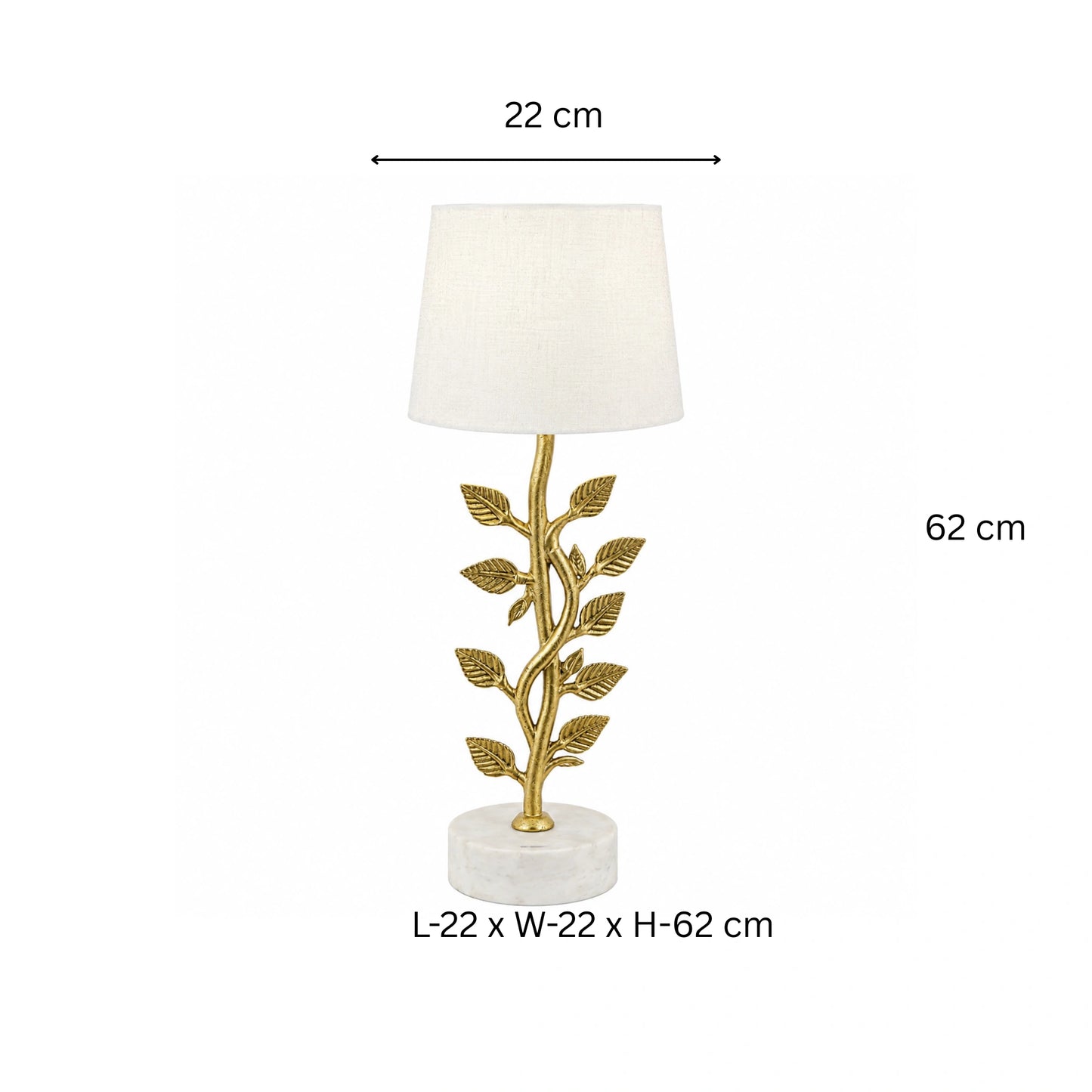 Casted Leaf Table Lamp
