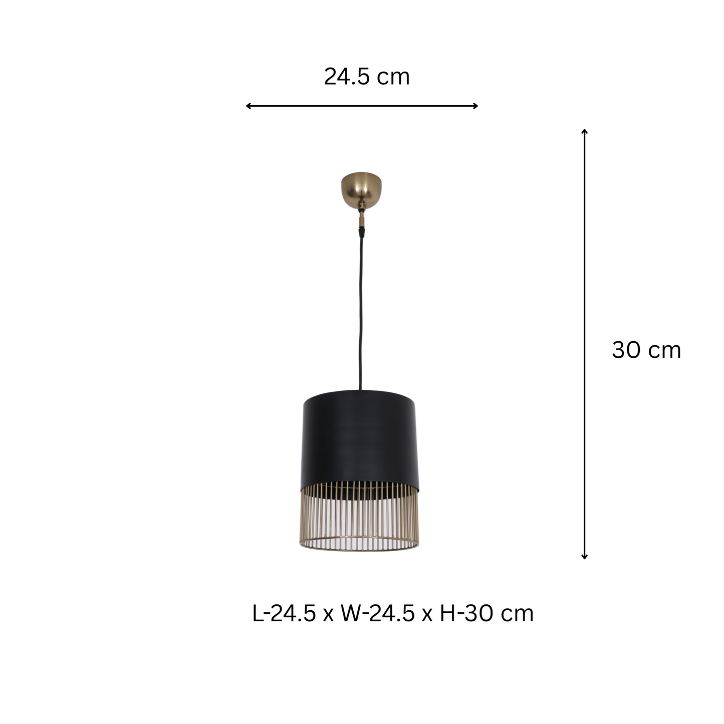Black Wire Pendant Light