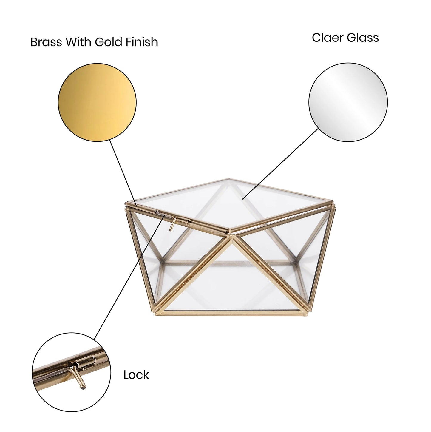 Bumpy Box Clear Glass - ILLUMEADecorative Box