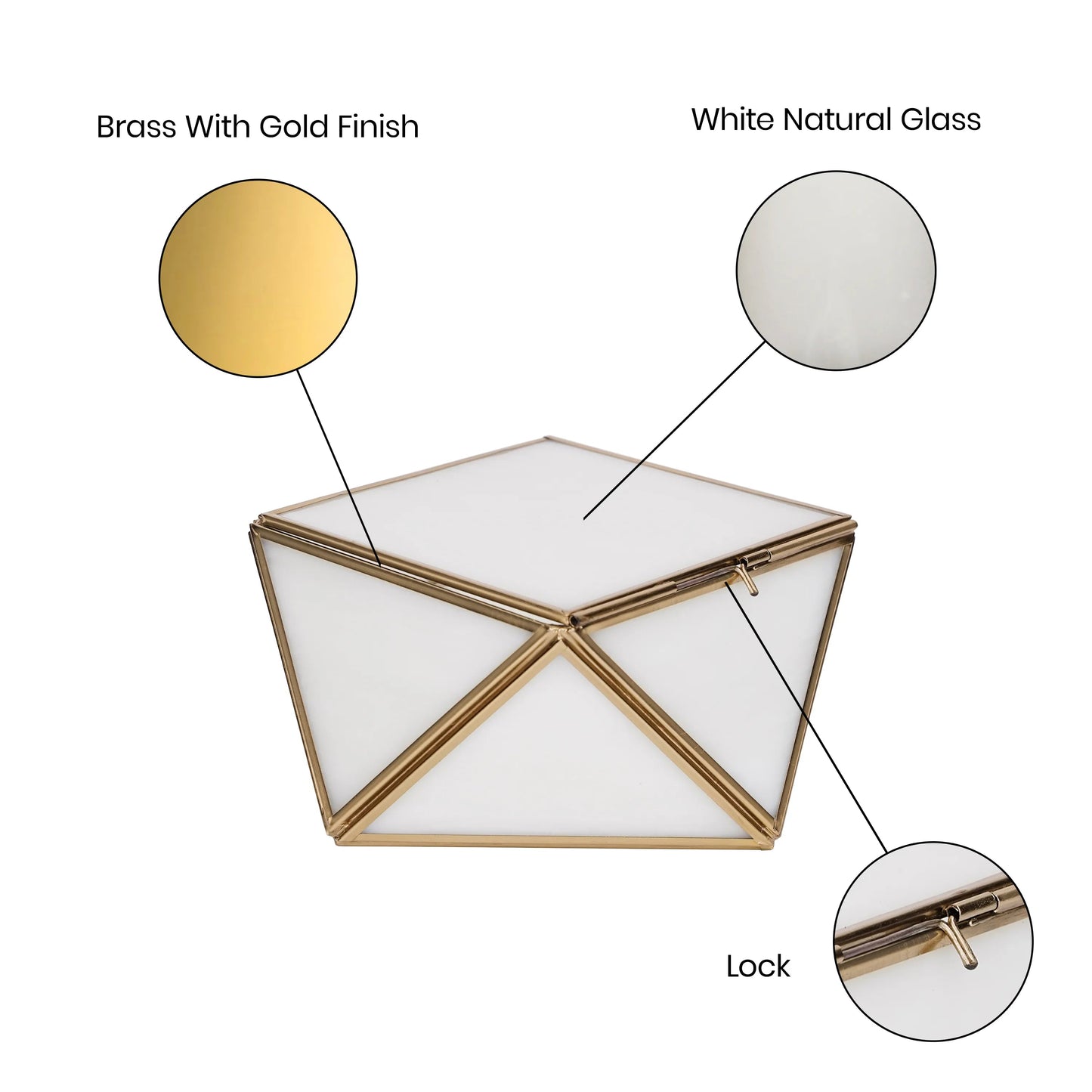 Bumpy Box White Glass - ILLUMEADecorative Box