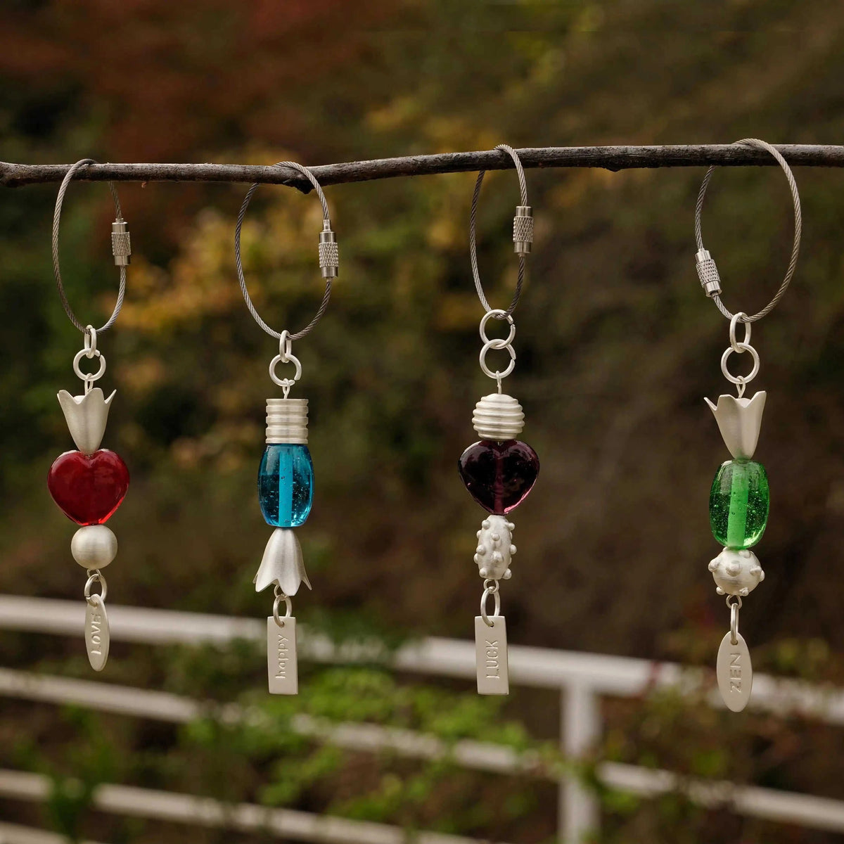 Red Heart Glass Bead Keychain – ILLUMEA Glass Bead Accessory