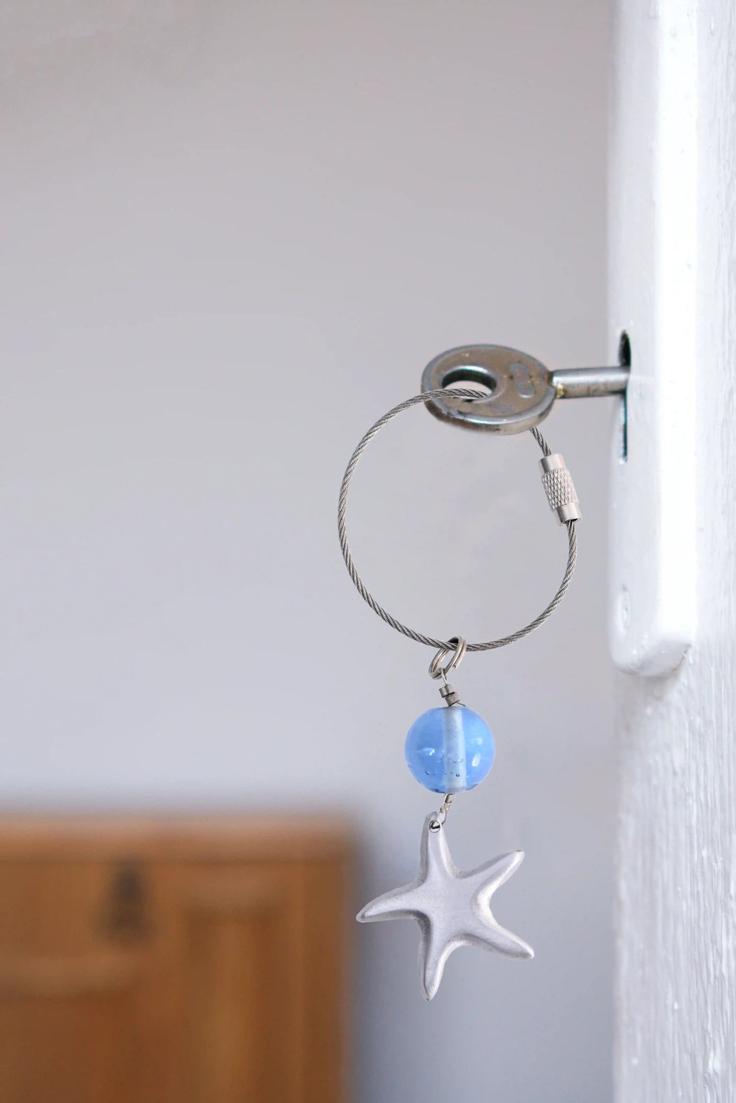 Casted Aluminium Handmade Star Fish Glass Bead Keychain Ornament - ILLUMEAKey Chain