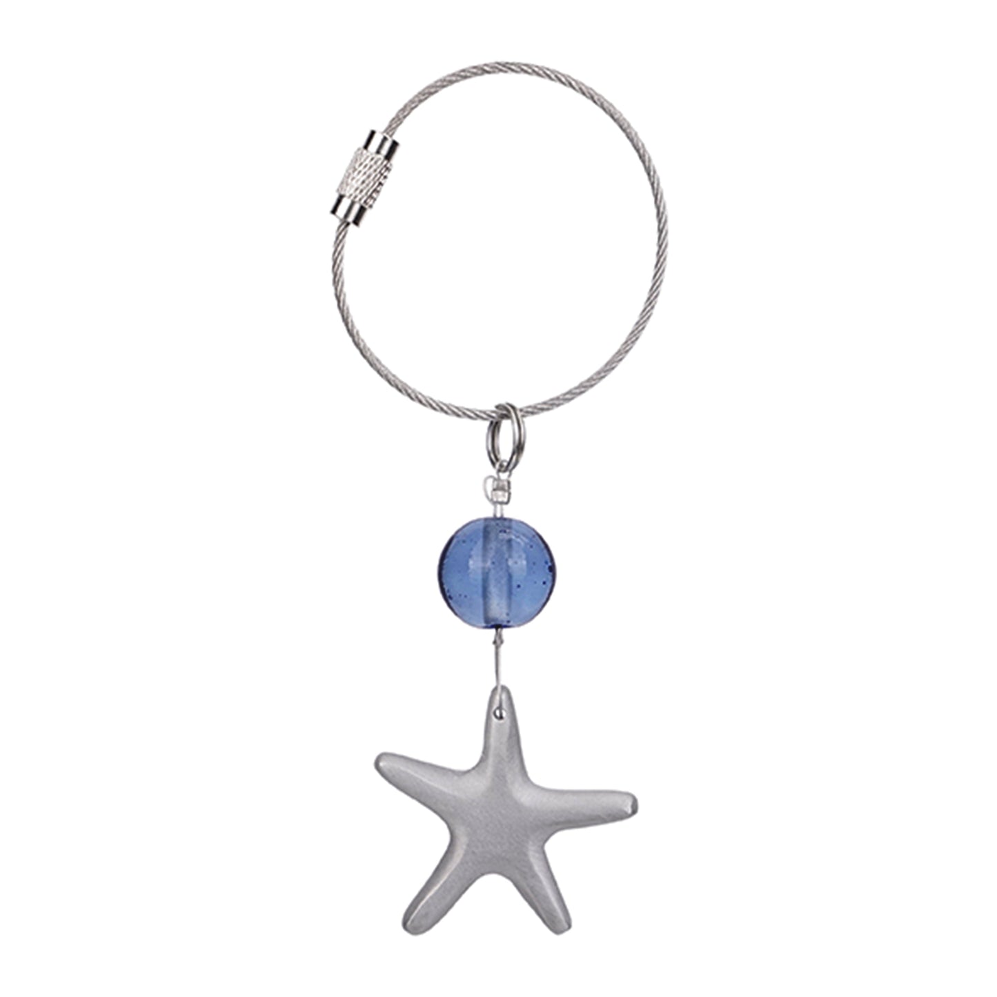 Casted Aluminium Handmade Star Fish Glass Bead Keychain Ornament - ILLUMEAKey Chain