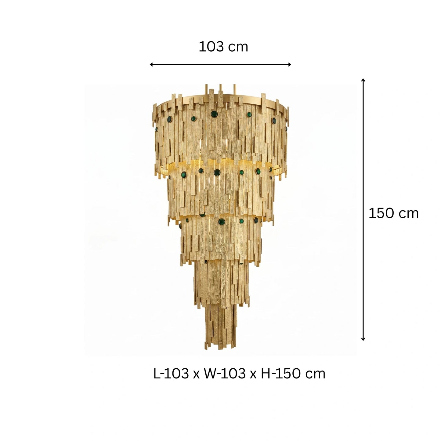 Casted Strips Chandelier Light