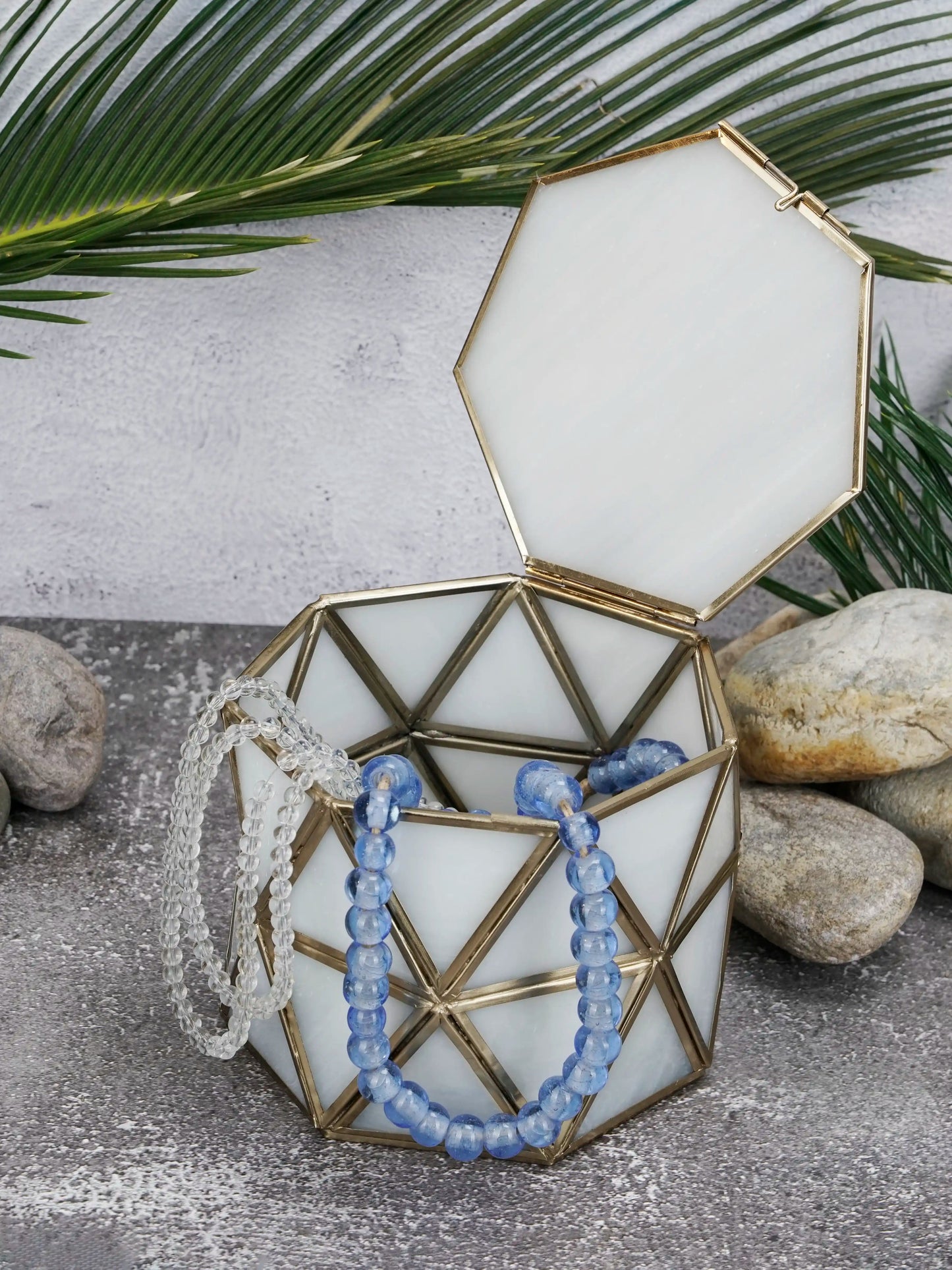 Diamond Box White Glass - ILLUMEADecorative Box