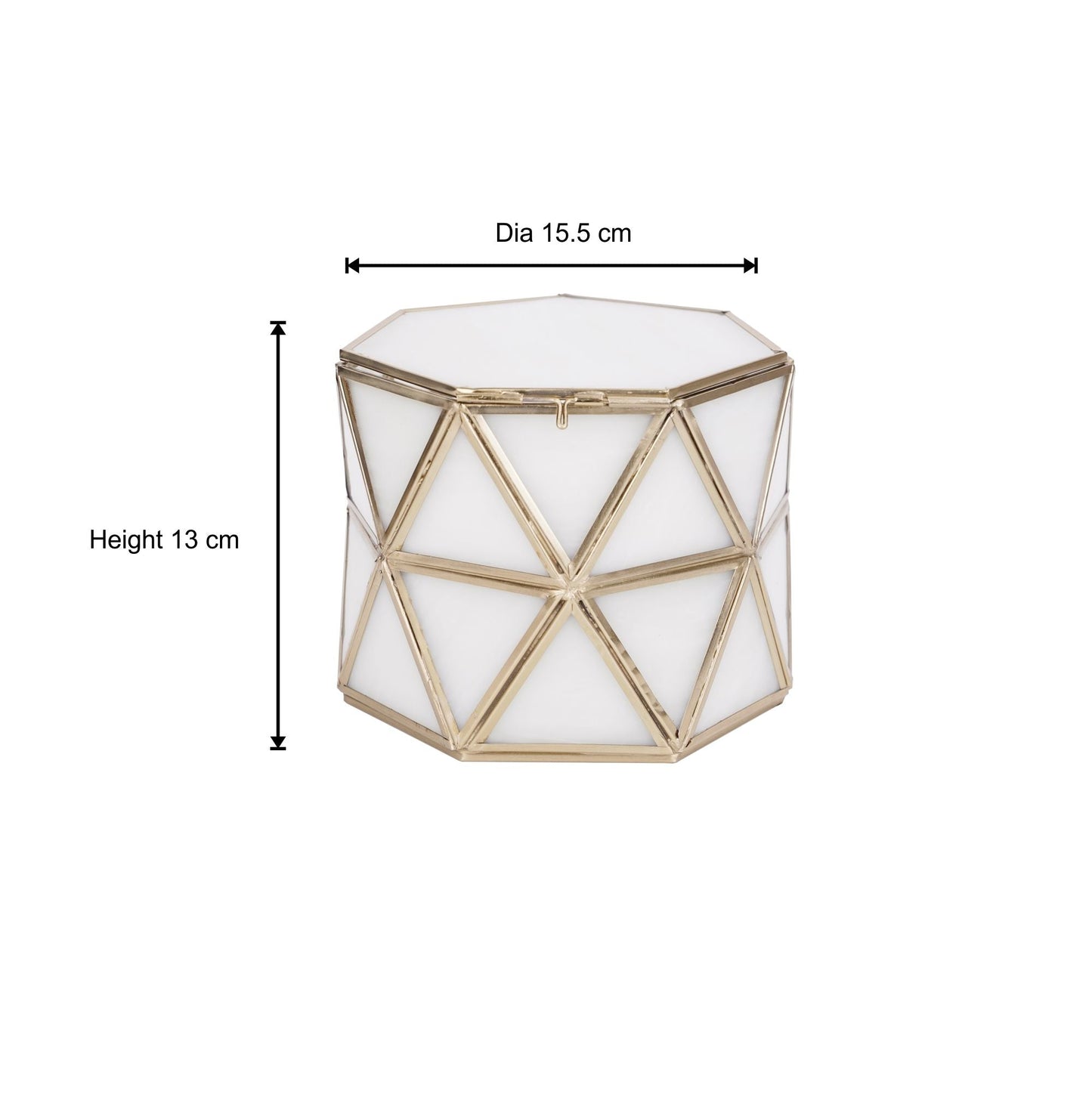 Diamond Box White Glass - ILLUMEADecorative Box