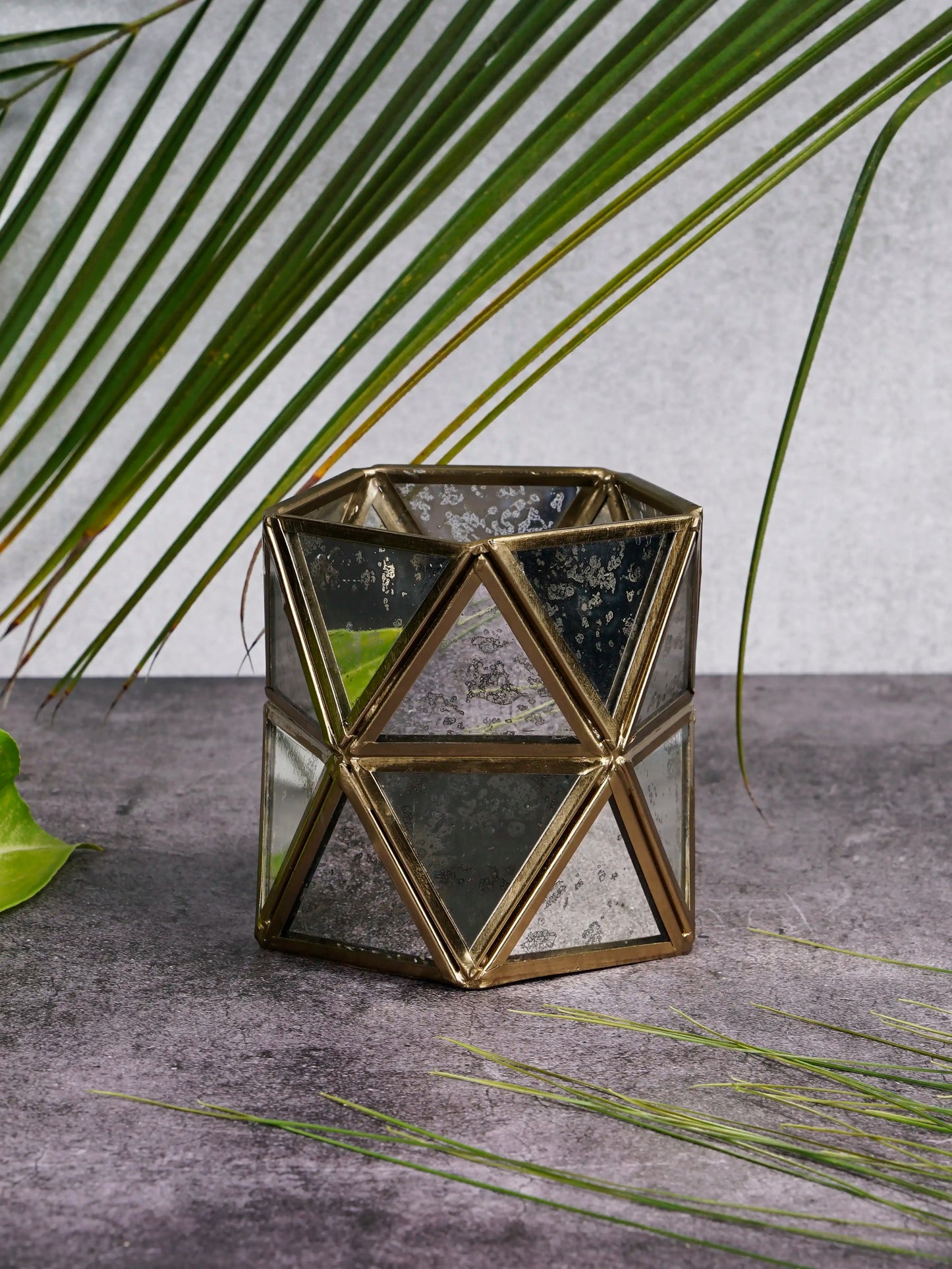 Diamond Tealight Candle Holder Antique - ILLUMEATea light
