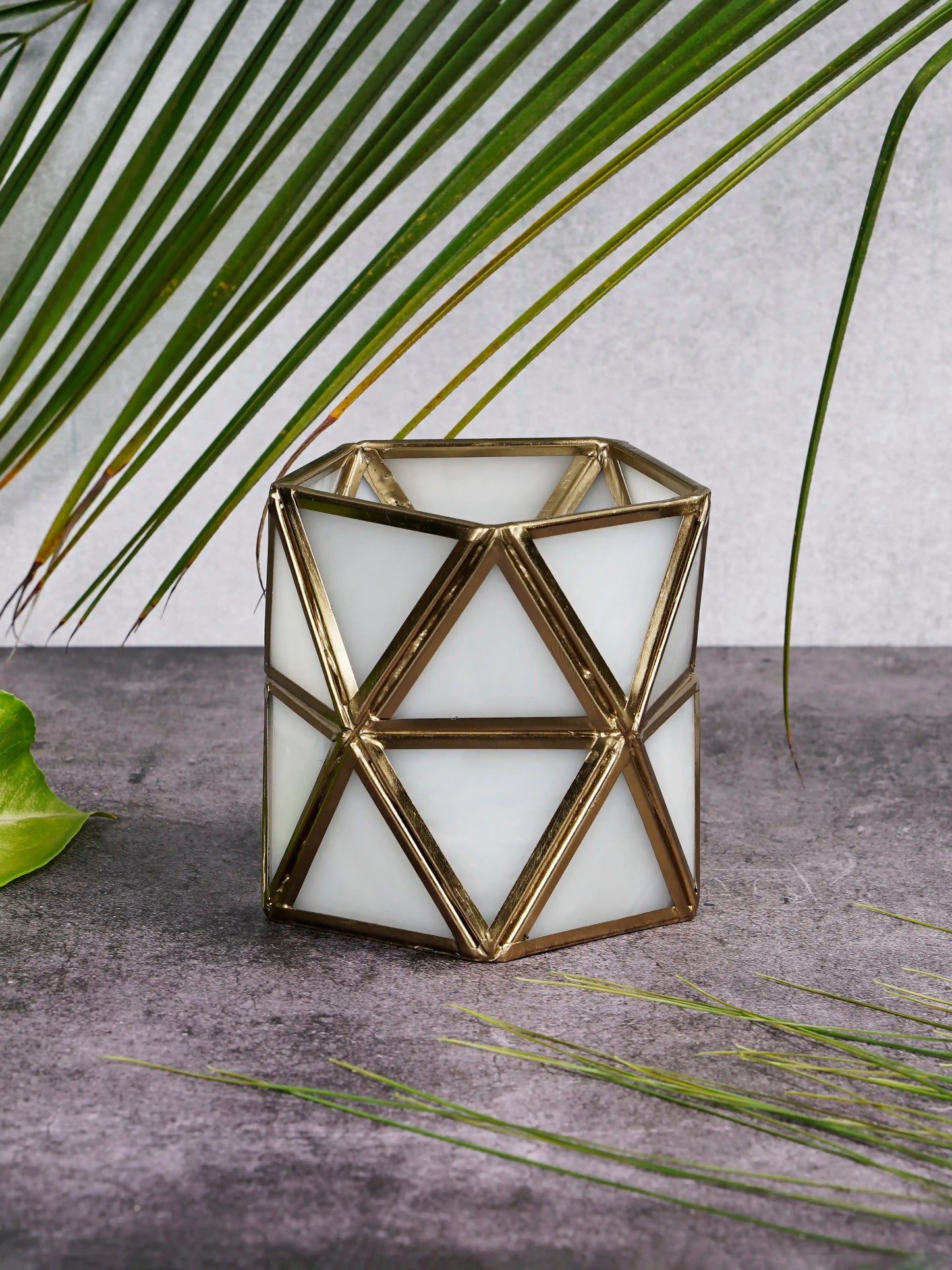 Diamond Tealight Candle Holder White - ILLUMEATea light