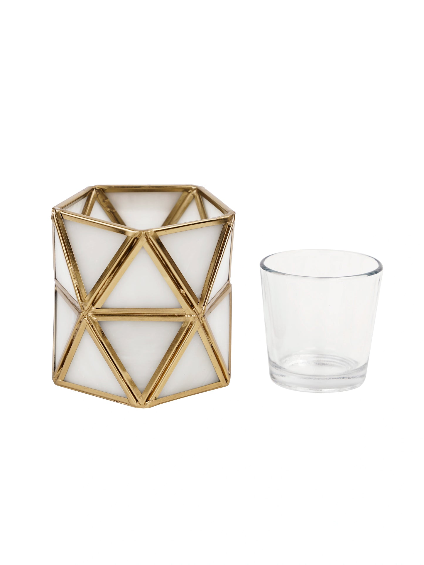 Diamond Tealight Candle Holder White - ILLUMEATea light