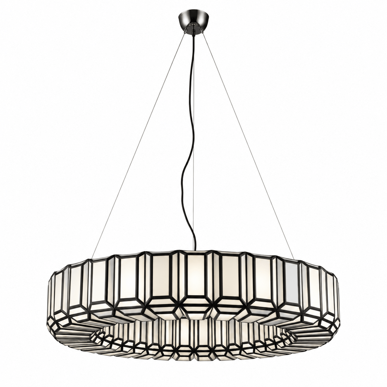 Embossed Glass Ring Chandelier