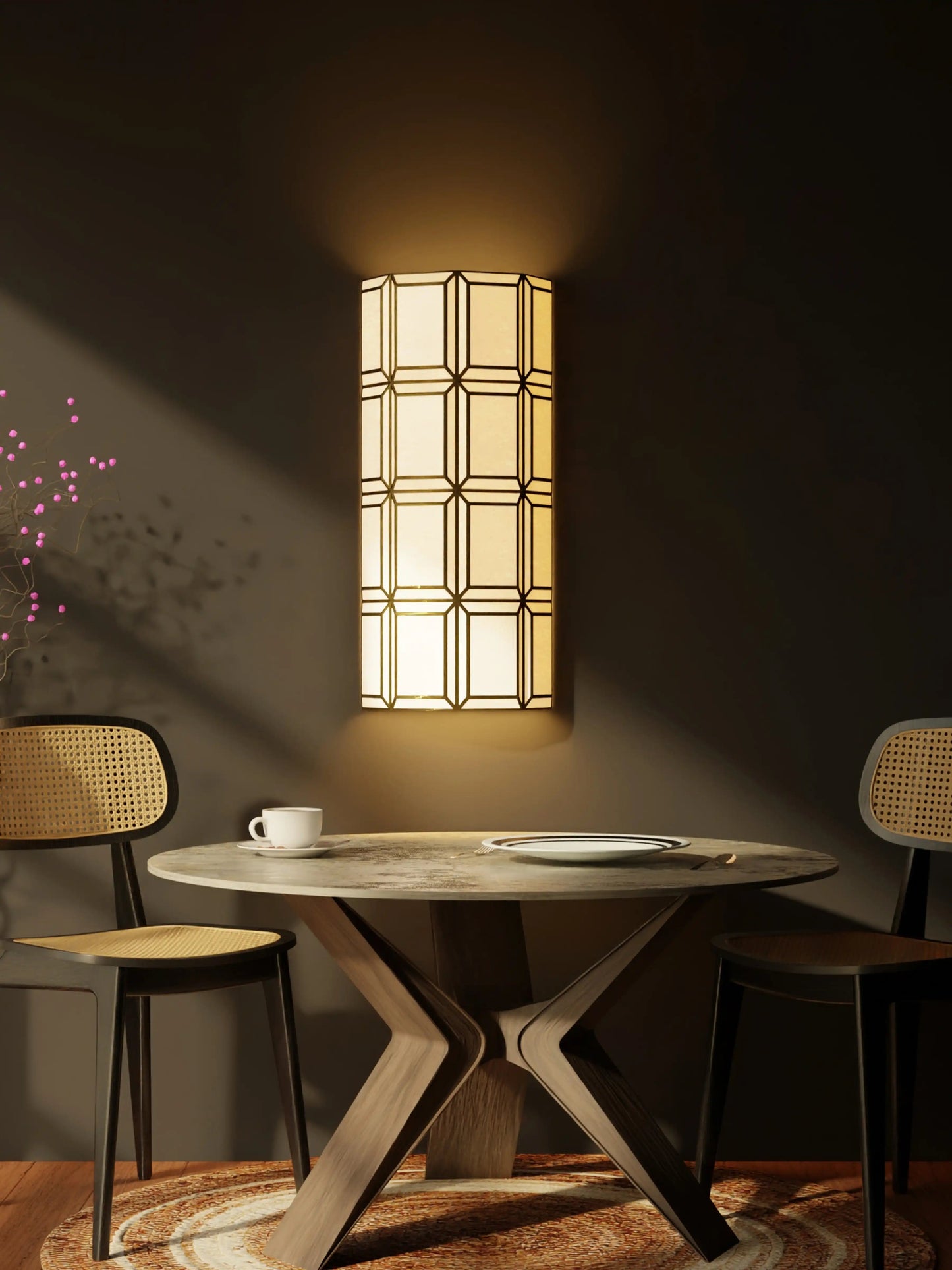 Embossed Wall Lamp White - ILLUMEAWall LampLarge