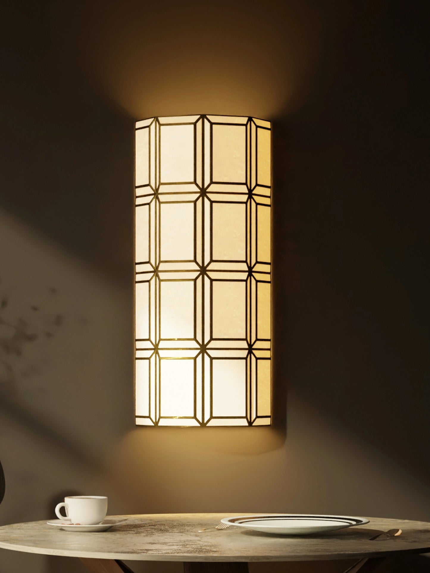 Embossed Wall Lamp White - ILLUMEAWall LampLarge