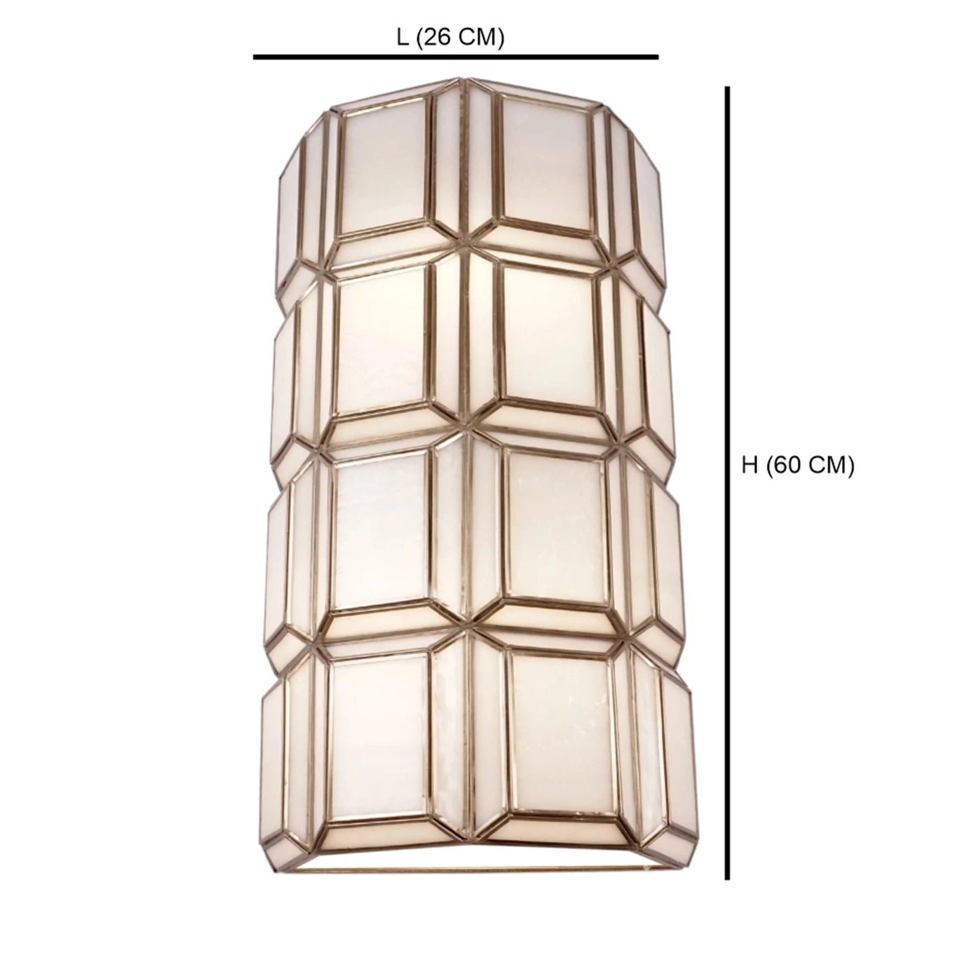 Embossed Wall Lamp White - ILLUMEAWall LampLarge