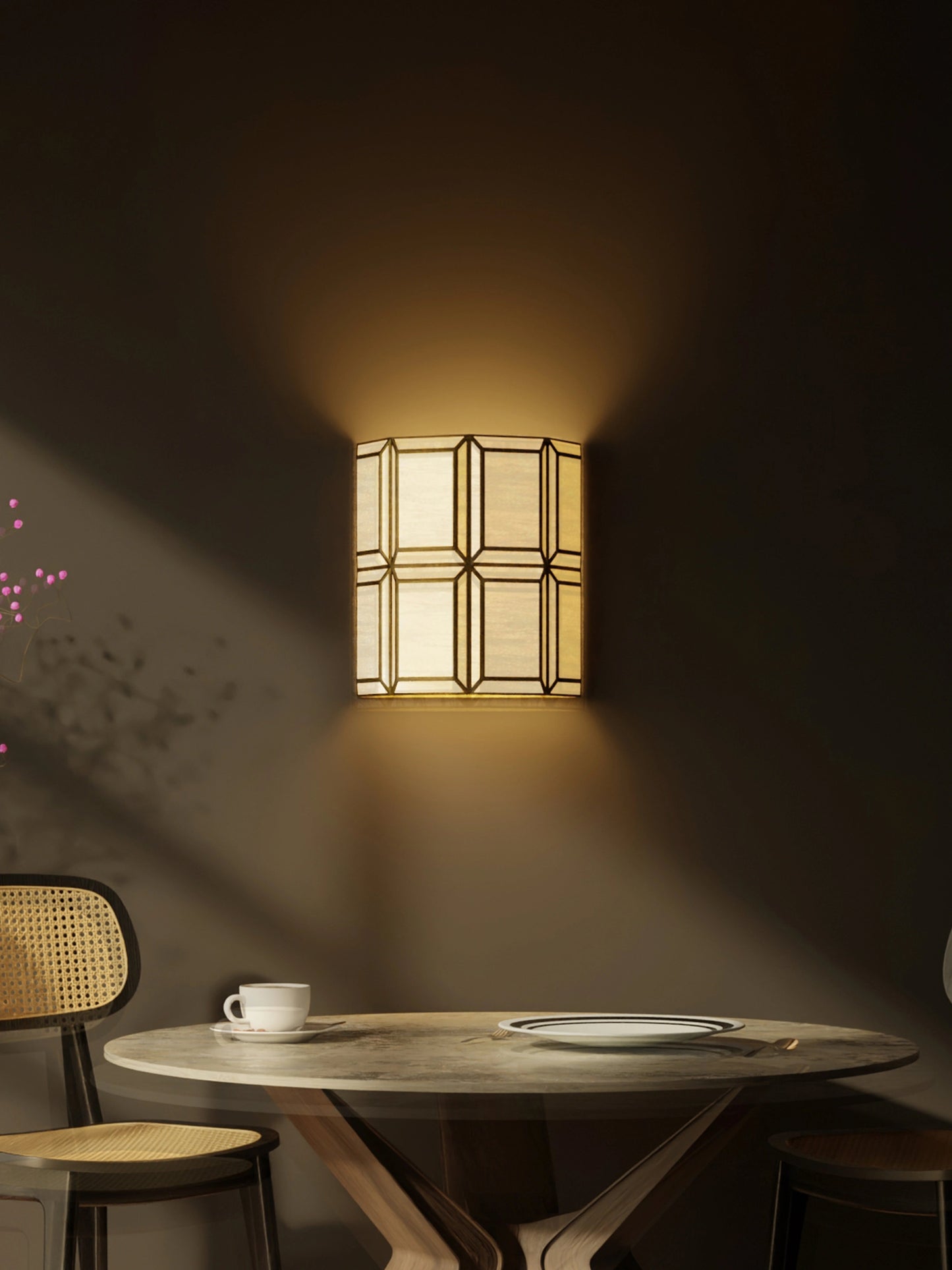 Embossed Wall Lamp White - ILLUMEAWall LampSmall