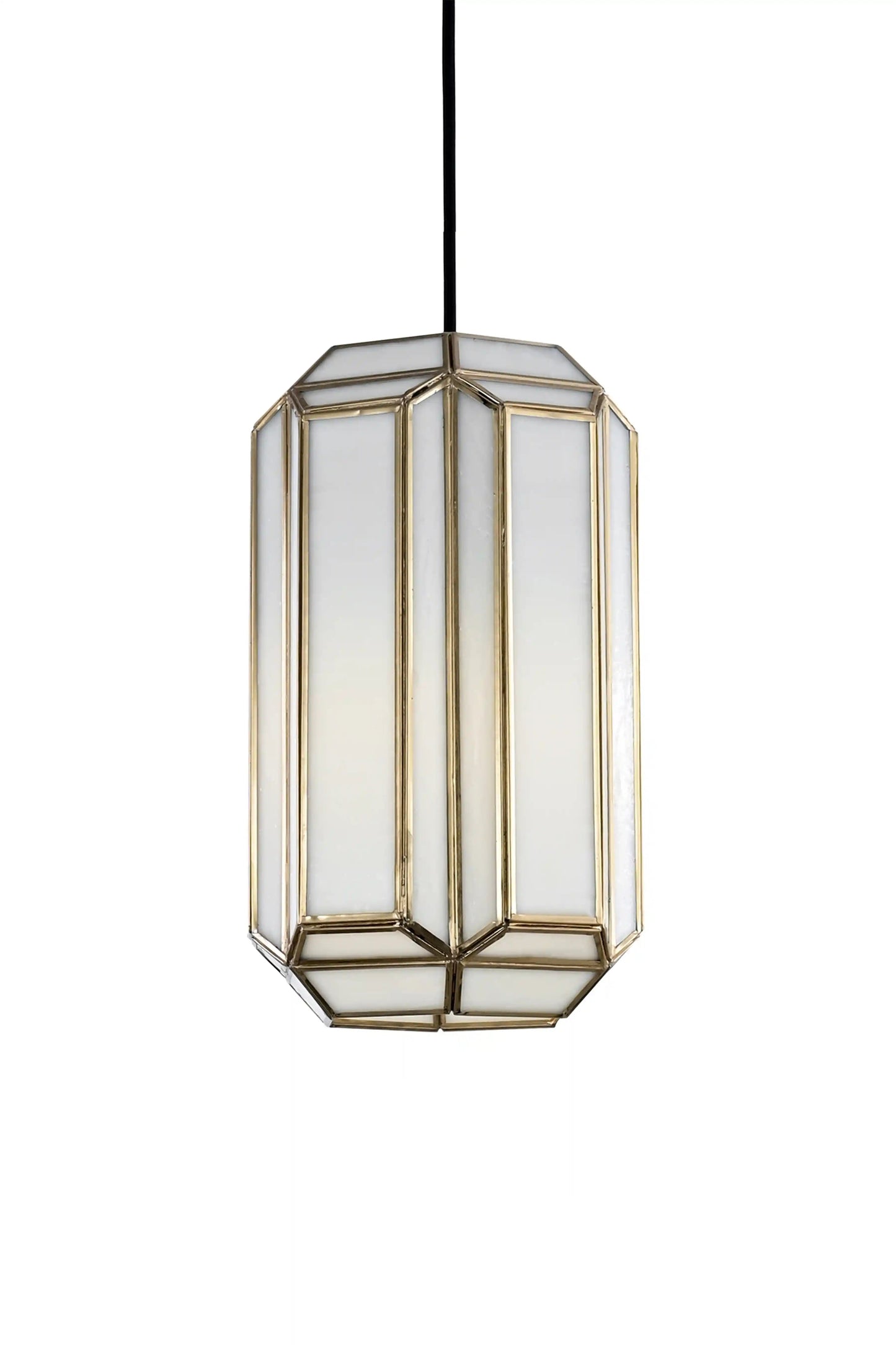 Embossed White HM Hexa Pendant - ILLUMEALightingSmall
