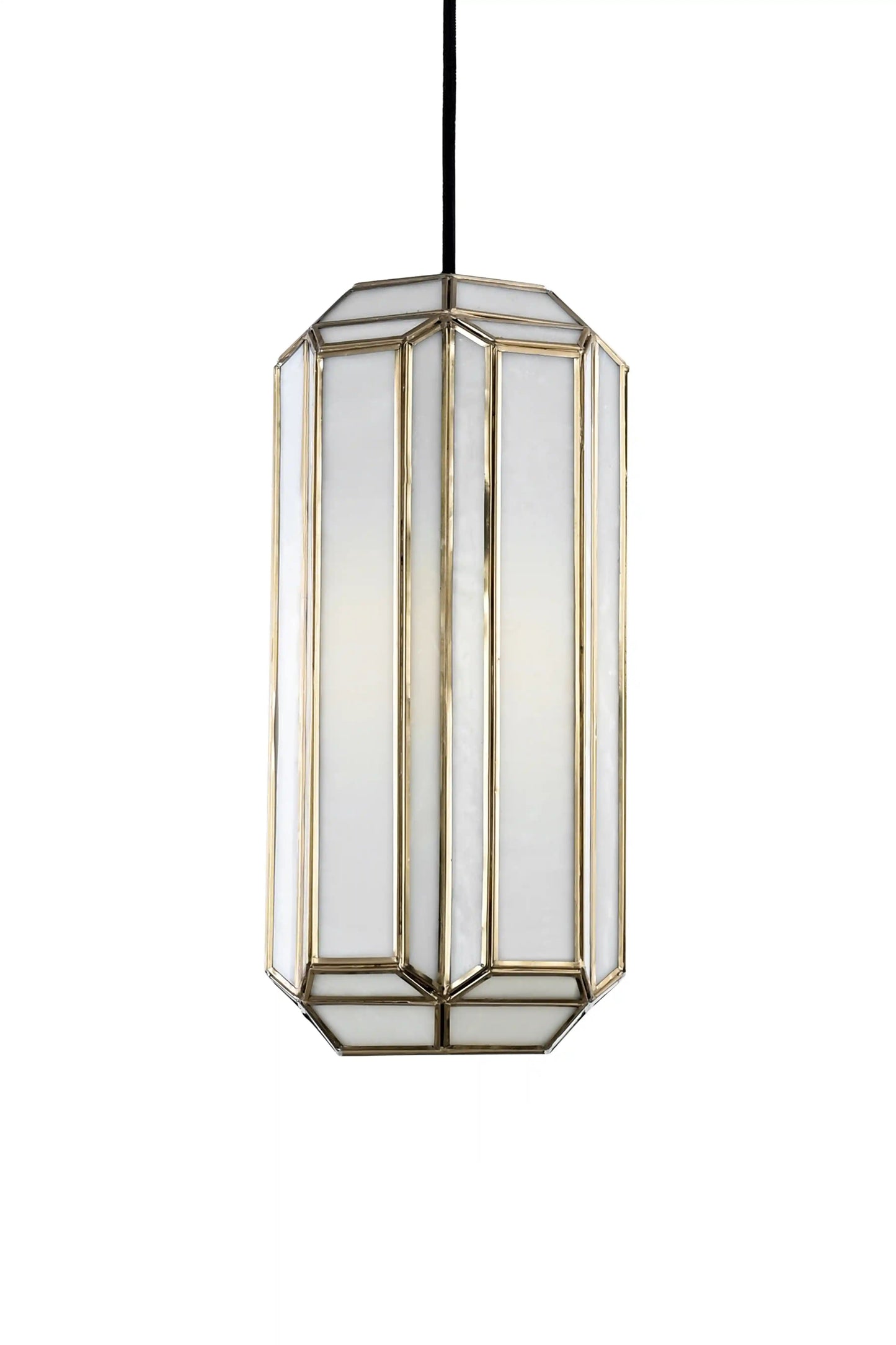 Embossed White HM Hexa Pendant - ILLUMEALightingMedium