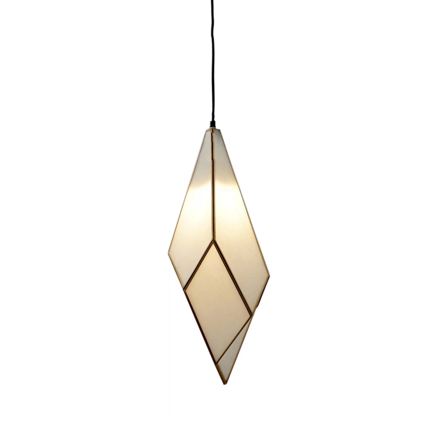 Geometric Crystal Pendant White - ILLUMEALighting
