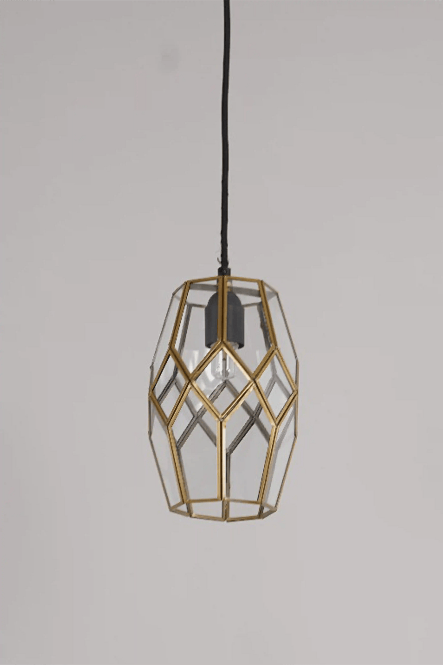 Geometric Honeycomb Clear Glass Pendant - ILLUMEALighting
