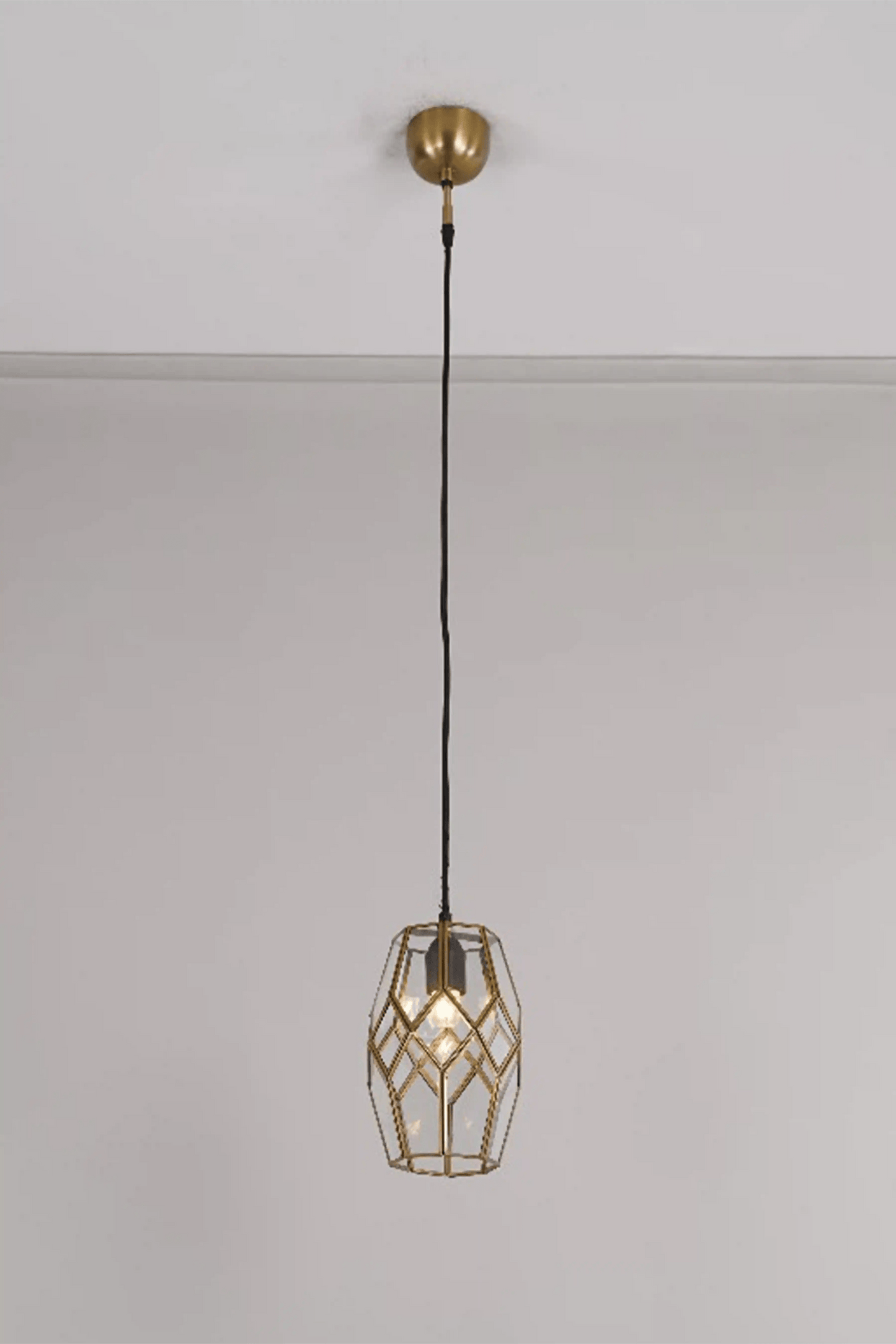 Geometric Honeycomb Clear Glass Pendant - ILLUMEALighting