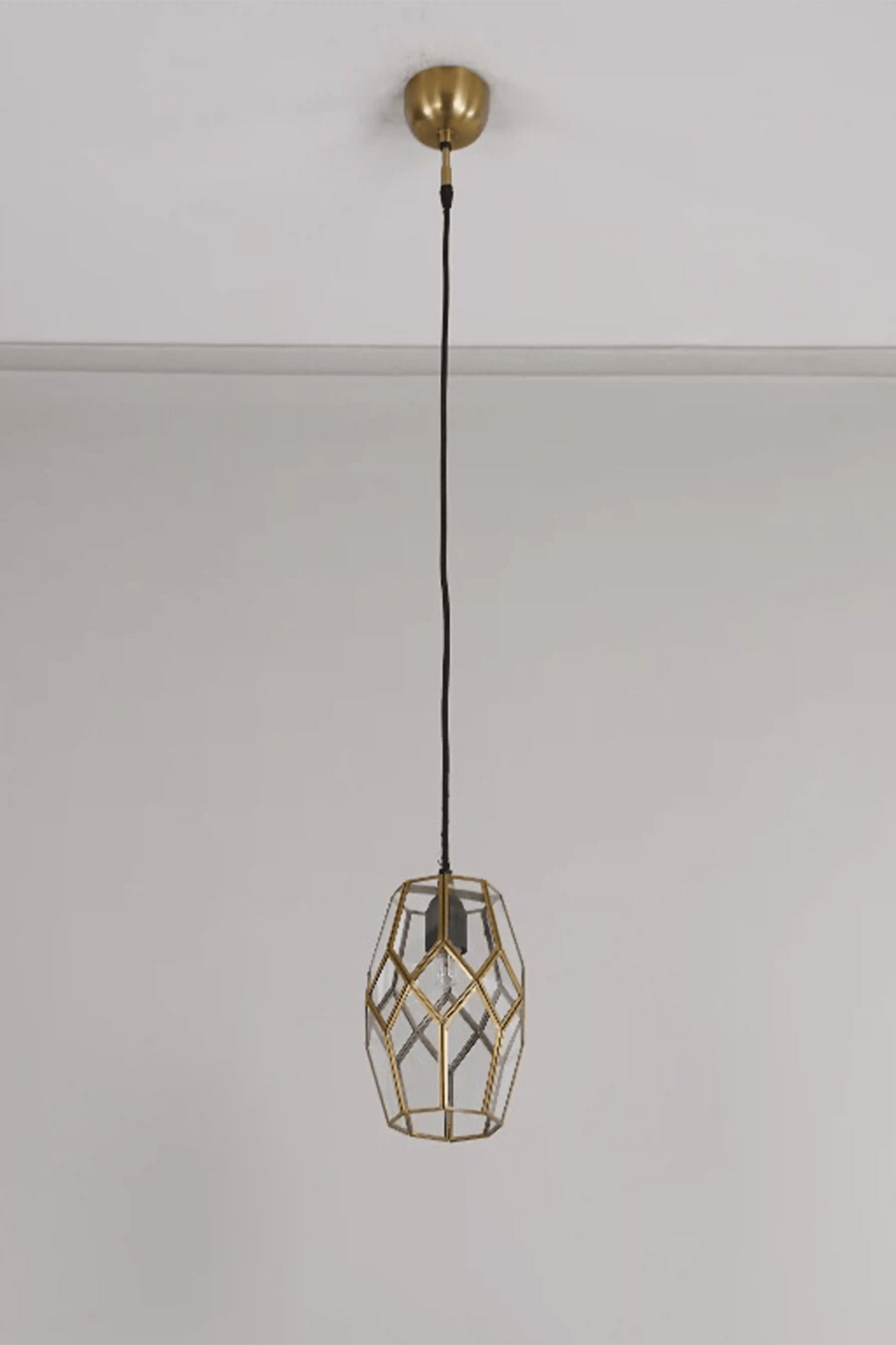 Geometric Honeycomb Clear Glass Pendant - ILLUMEALighting