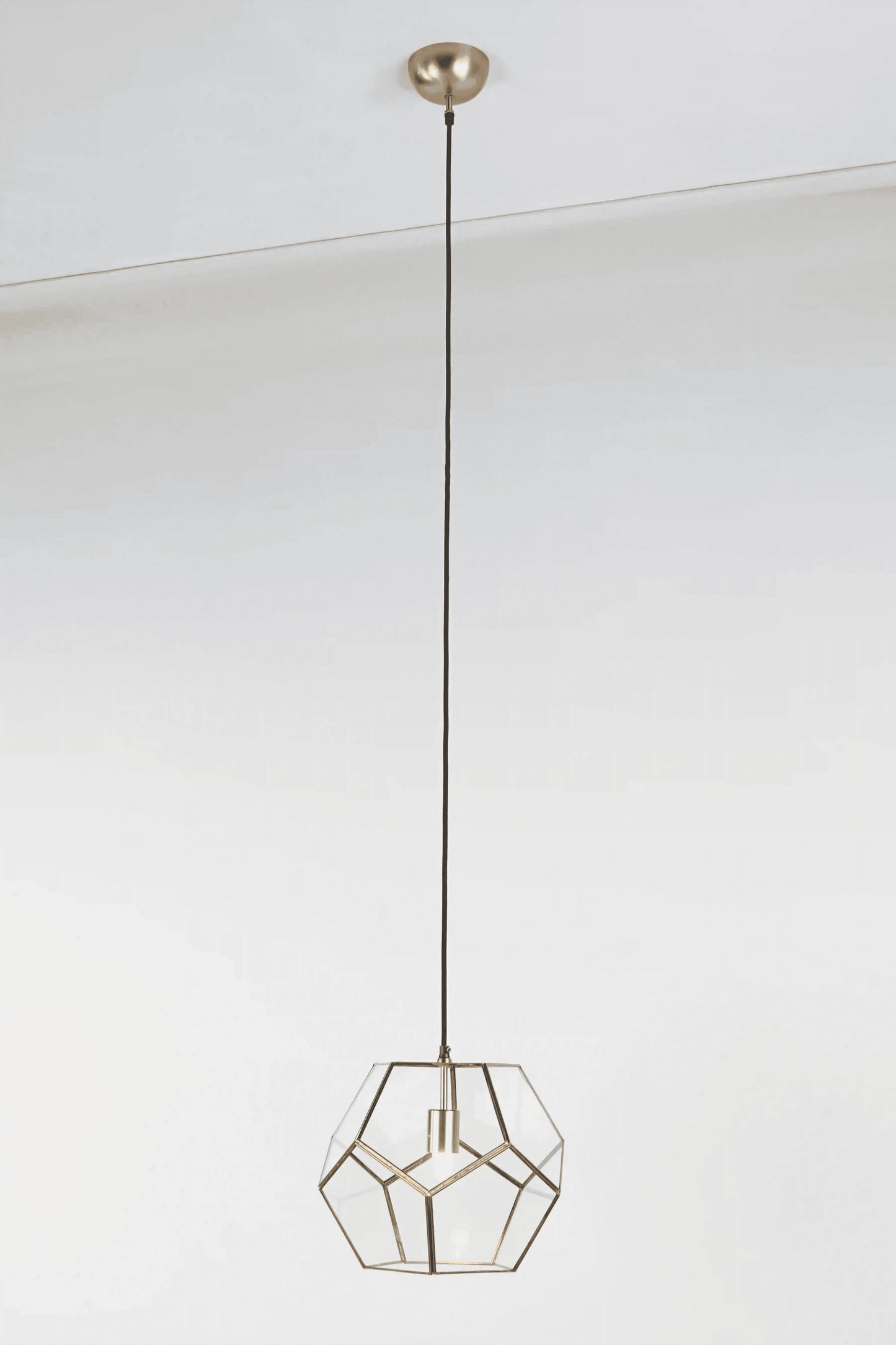 Geometric Penta Globe Clear Shade Pendant