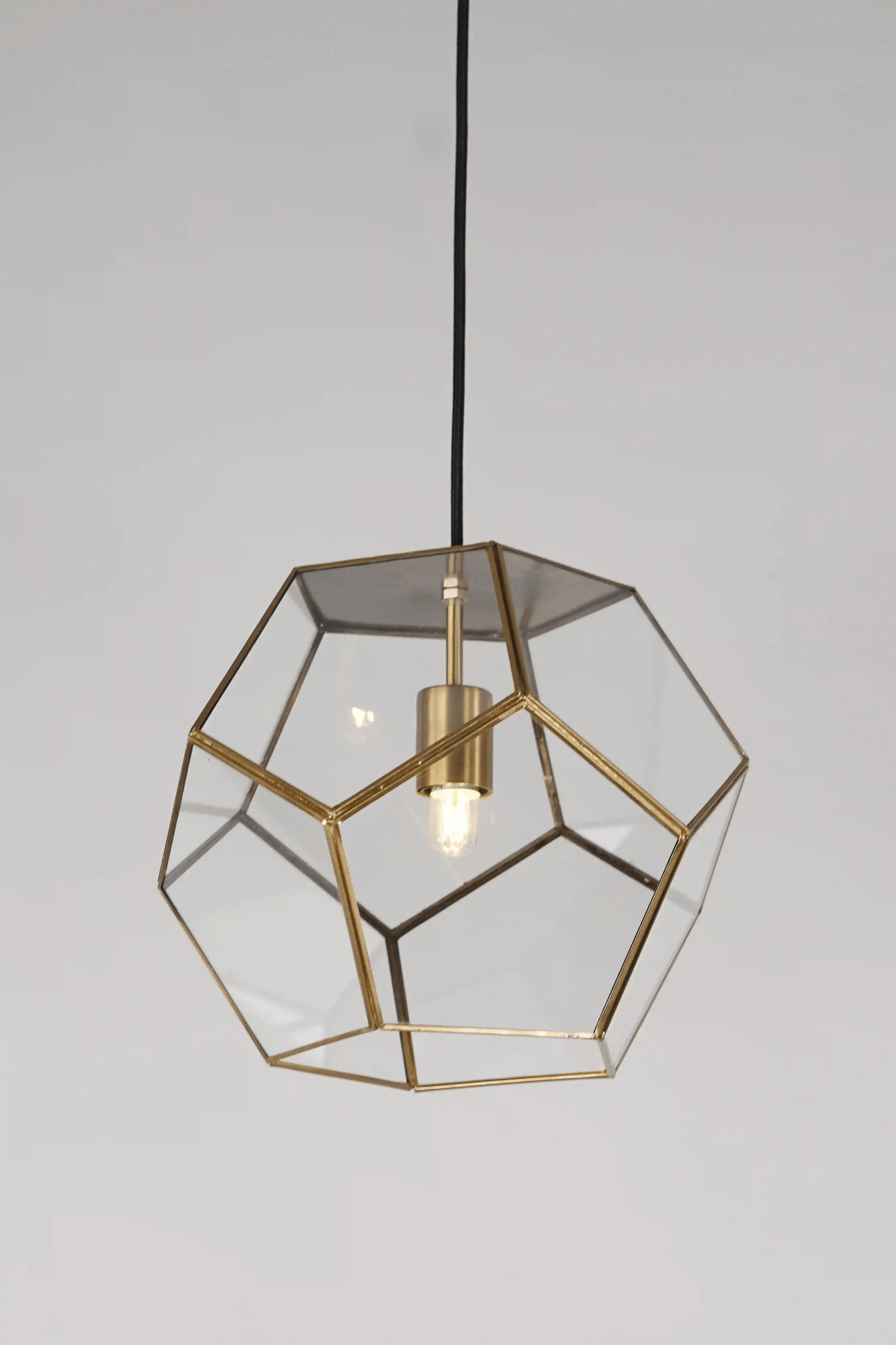 Geometric Penta - Globe Clear Shade Pendant - ILLUMEALighting