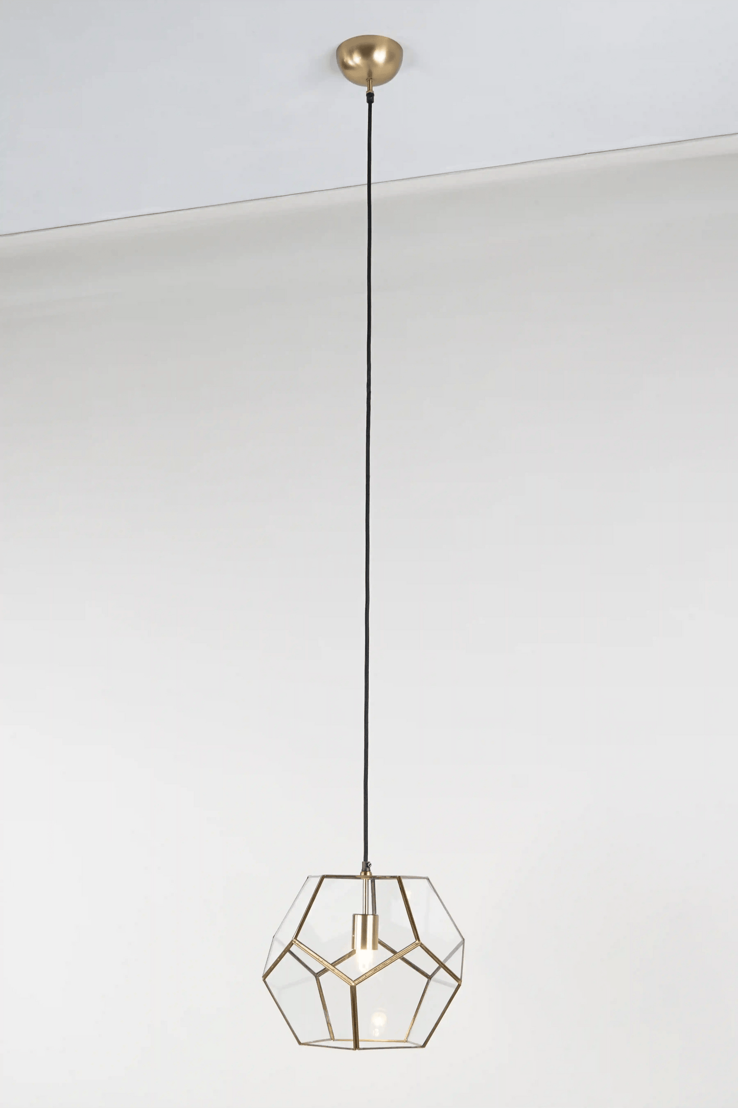 Geometric Penta - Globe Clear Shade Pendant - ILLUMEALighting