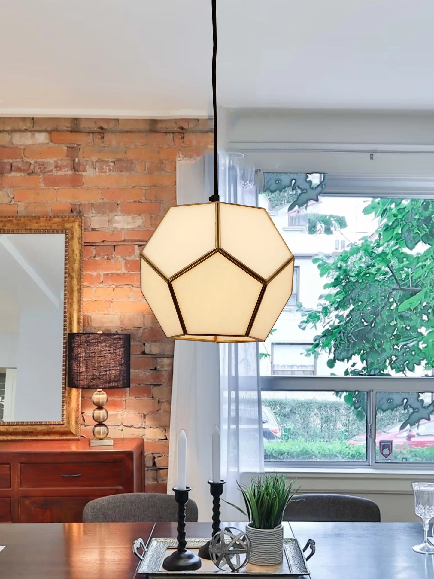 Geometric Penta - Globe Pendant - ILLUMEALighting