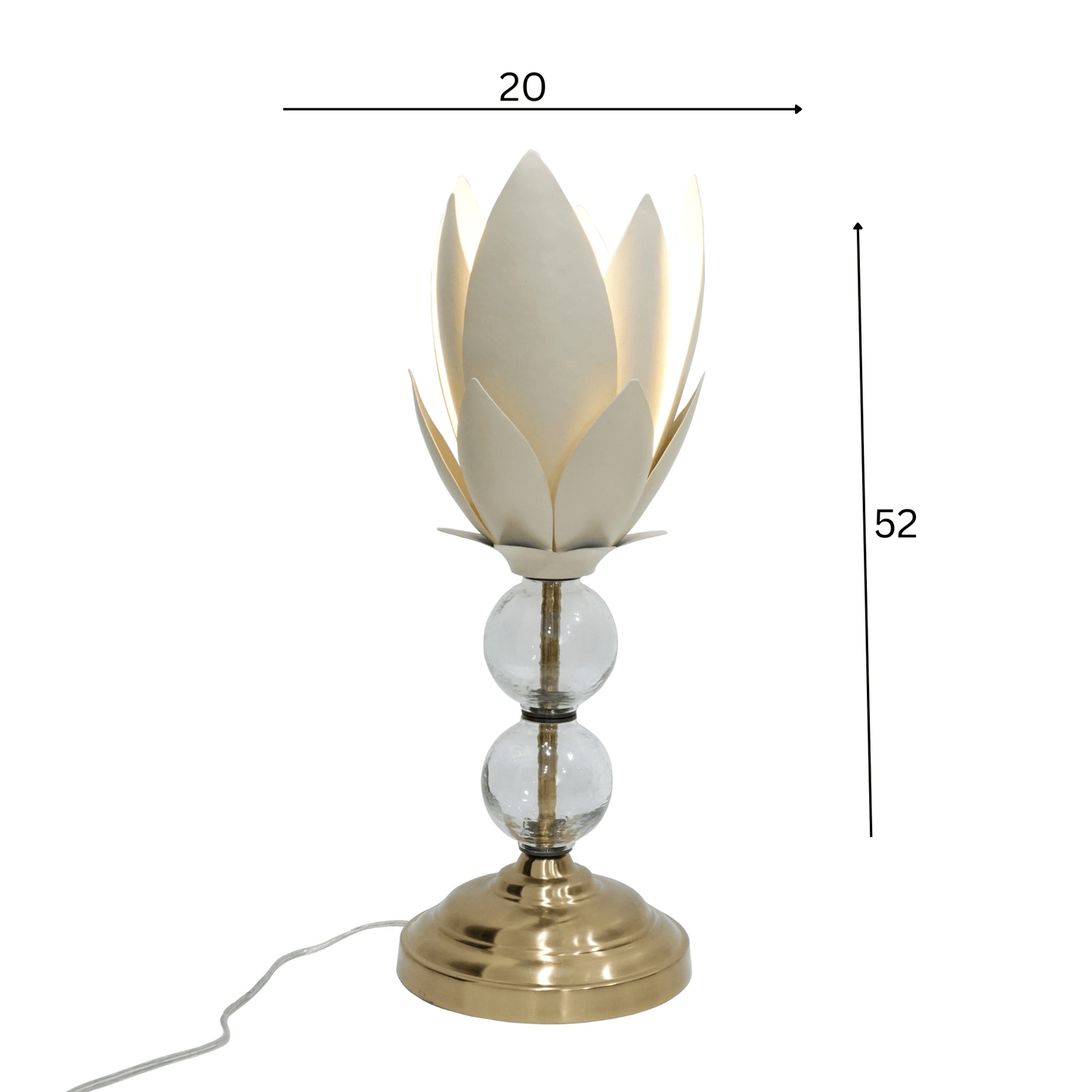 Hammerd Leaf Glass Ball Table Lamp