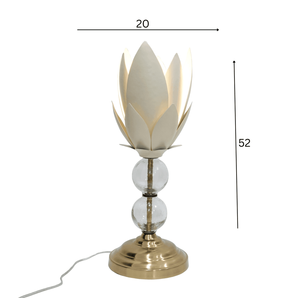 Hammerd Leaf Glass Ball Table Lamp from Illumea with elegant glass design