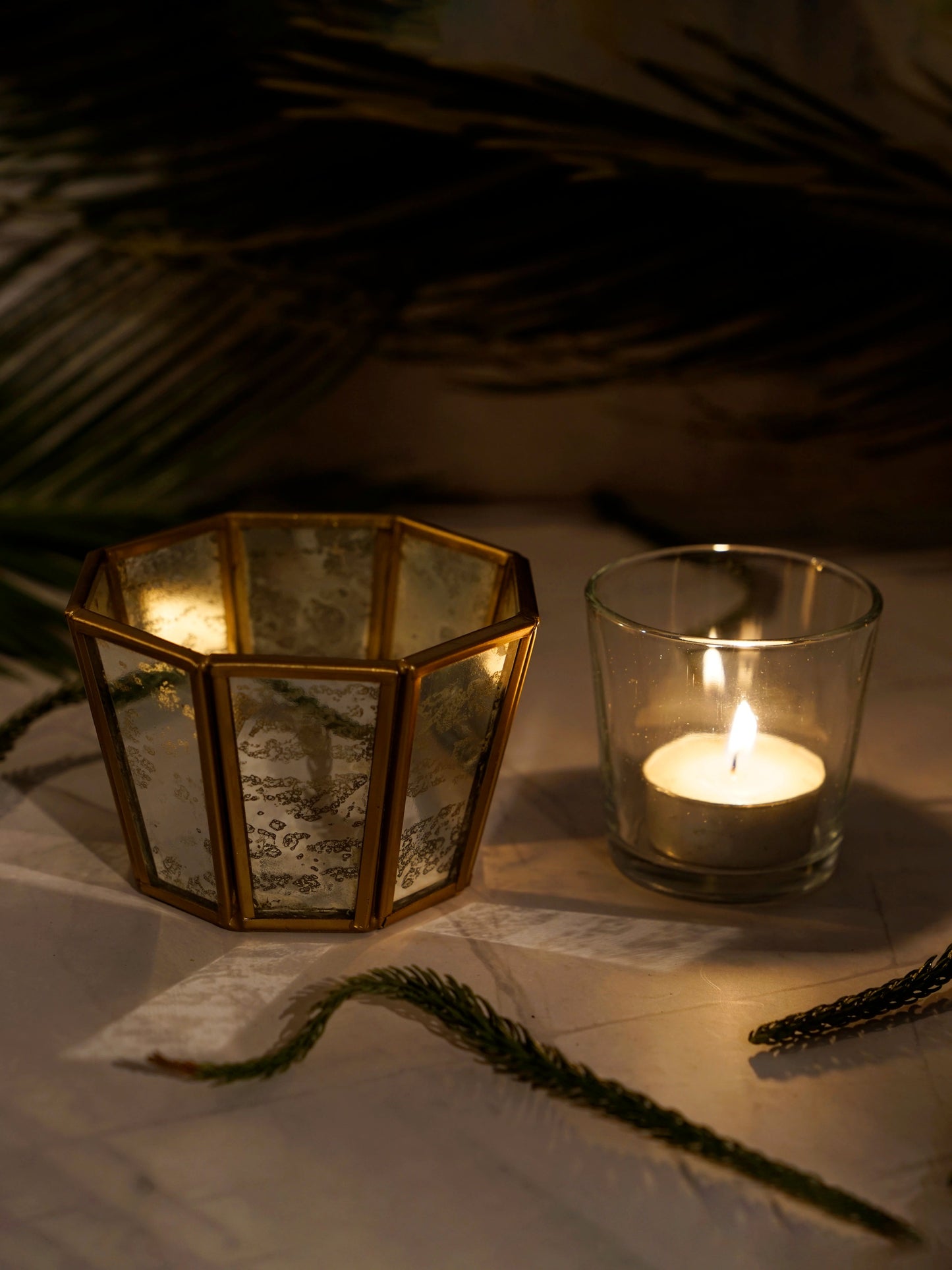 Hexa Linaurea Tealight Candle holder Antique - ILLUMEATea lightSmall