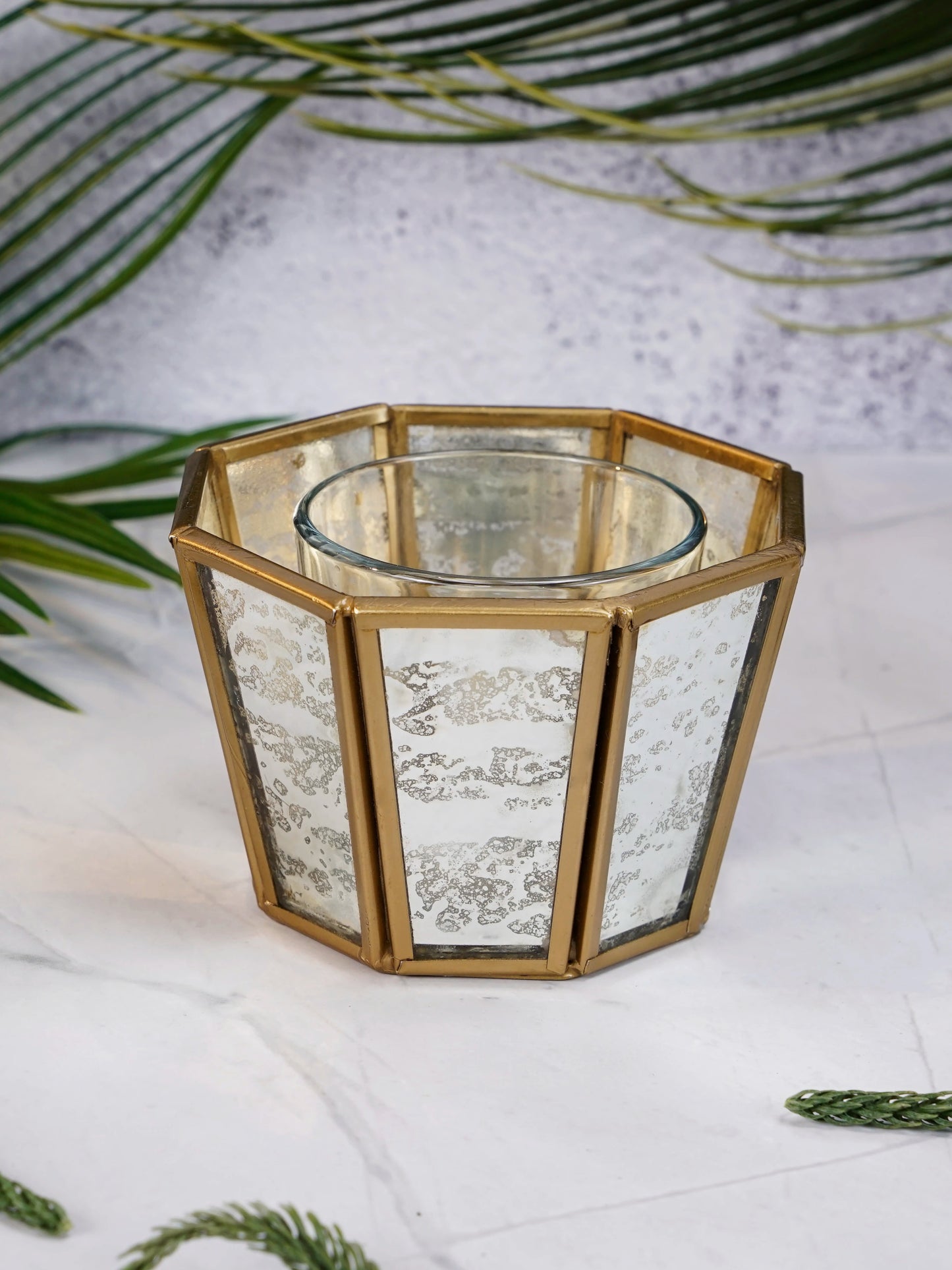 Hexa Linaurea Tealight Candle holder Antique - ILLUMEATea lightSmall
