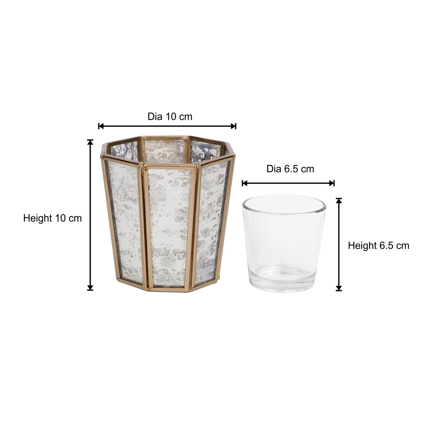 Hexa Linaurea Tealight Candle holder Antique - ILLUMEATea lightSmall