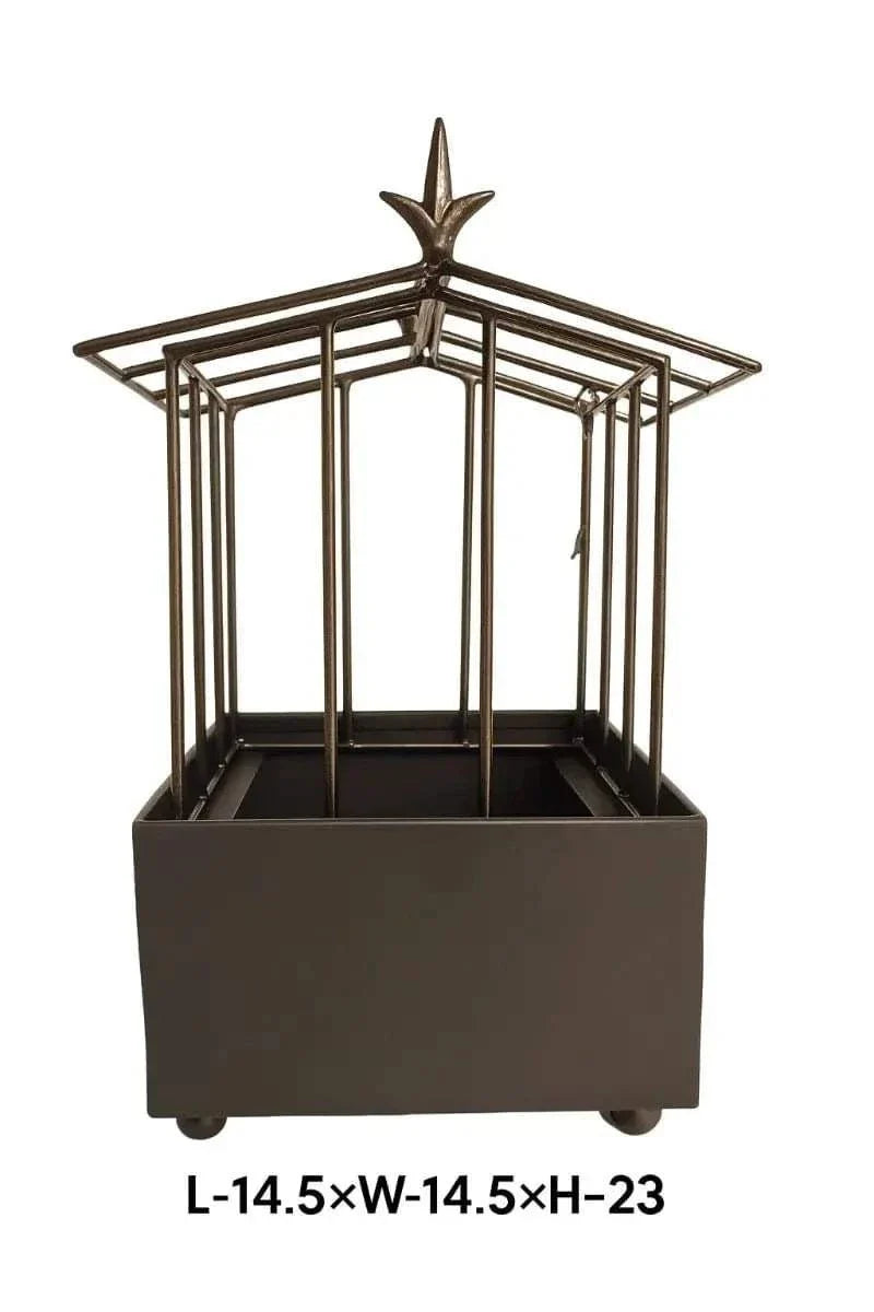 Mini Plant Green house Terrarium - Mini Plant Greenhouse terrarium with black powder coated iron frame and clear panels for indoor plants