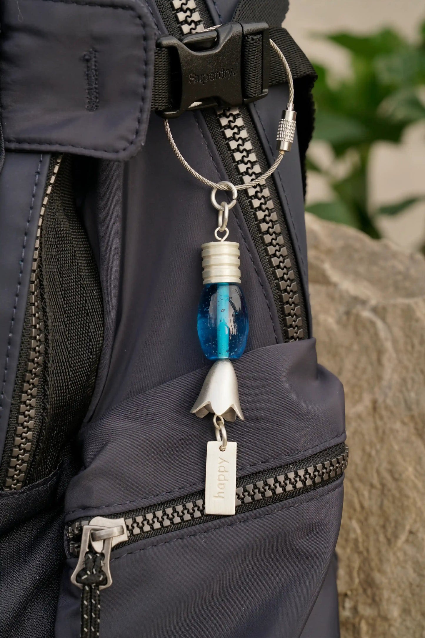 ILLUMEA Oceans Kiss Key Chain Handmade Lucky Charm with Glass Bead - ILLUMEAKey Chain