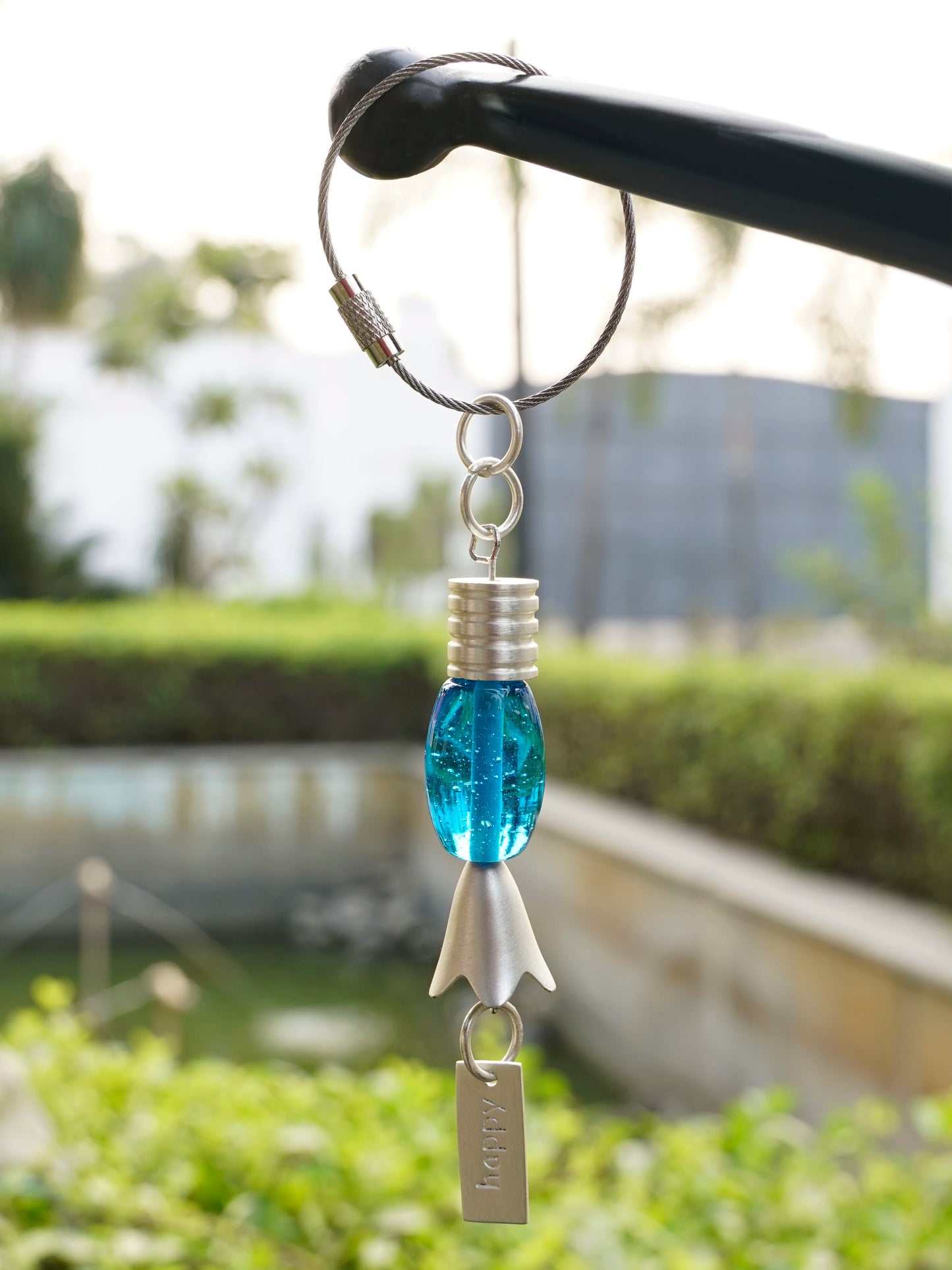 ILLUMEA Oceans Kiss Key Chain Handmade Lucky Charm with Glass Bead - ILLUMEAKey Chain