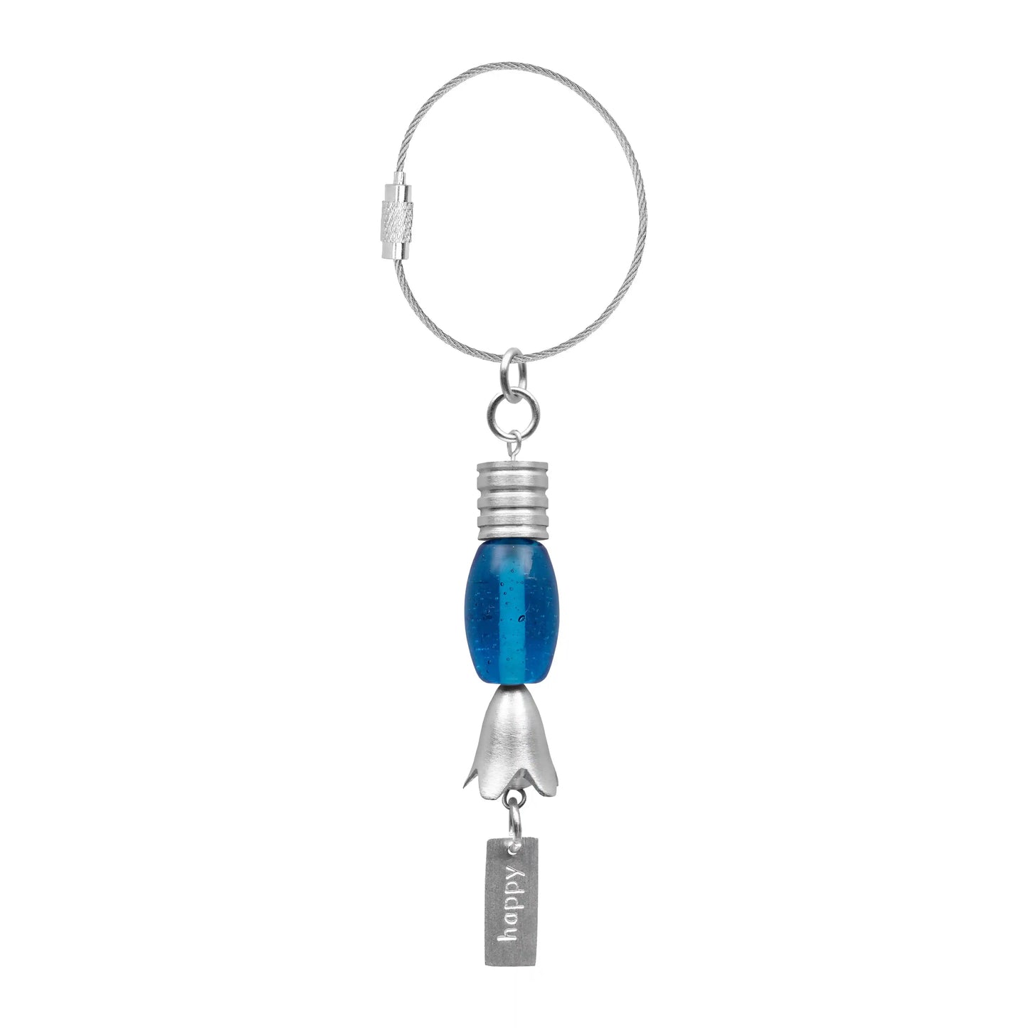 ILLUMEA Oceans Kiss Key Chain Handmade Lucky Charm with Glass Bead - ILLUMEAKey Chain
