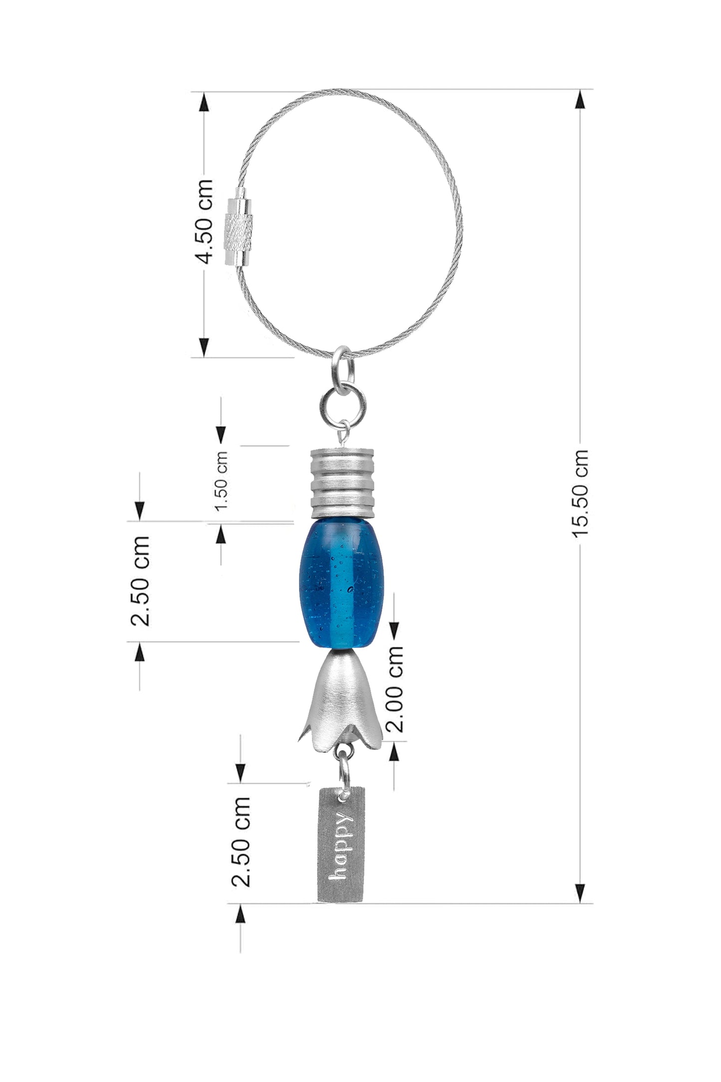ILLUMEA Oceans Kiss Key Chain Handmade Lucky Charm with Glass Bead - ILLUMEAKey Chain