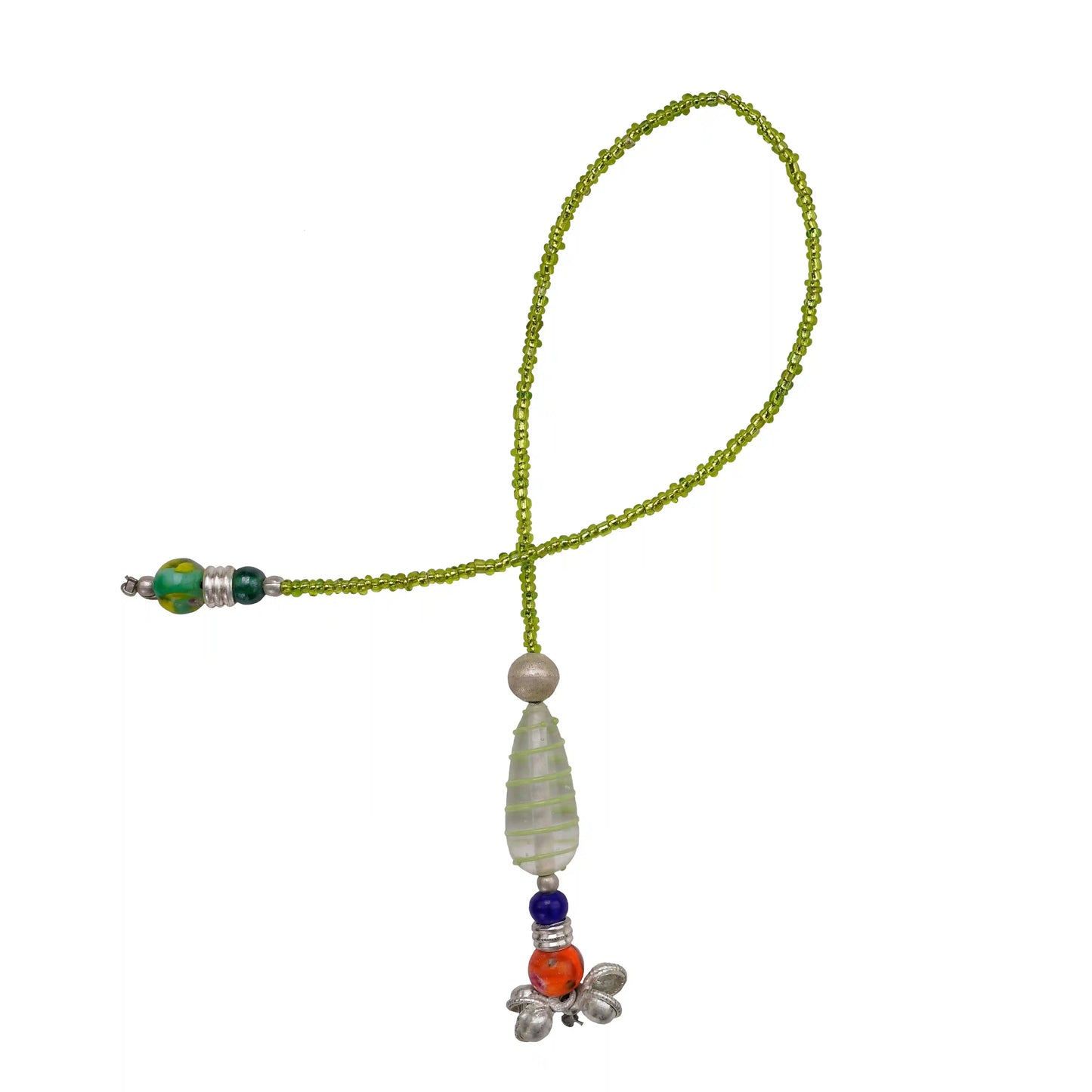 Lime Green Glass Beads Handmade Bookmark - ILLUMEABookmark