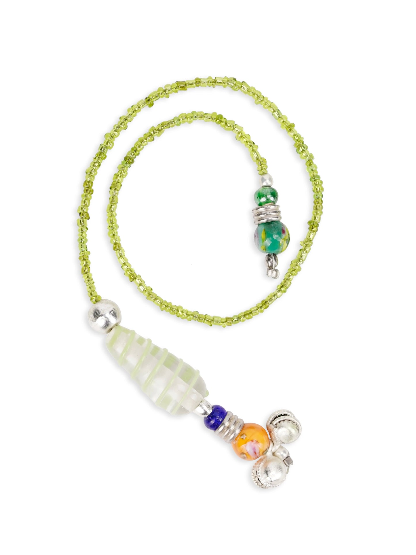 Lime Green Glass Beads Handmade Bookmark - ILLUMEABookmark