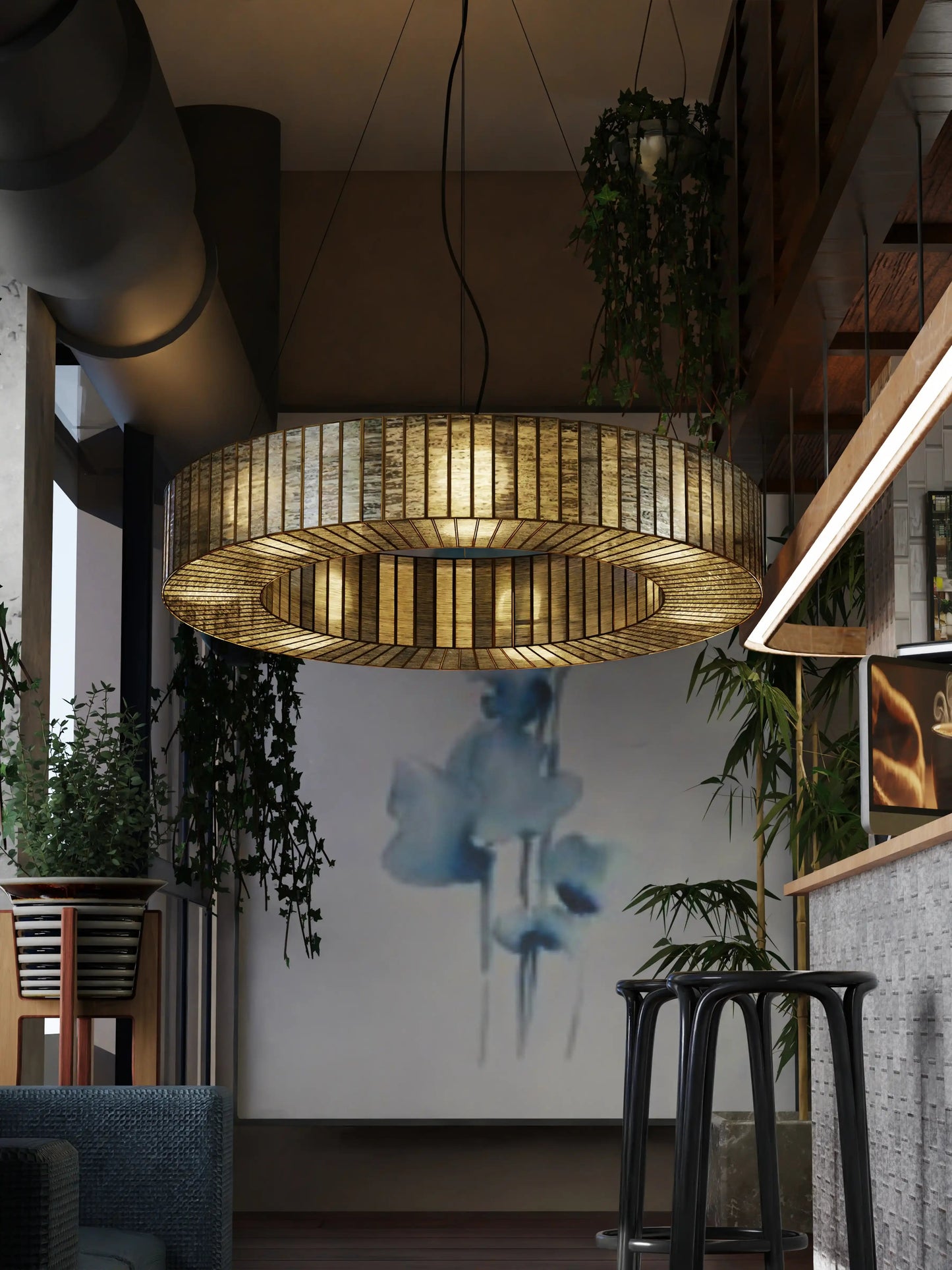 Linaurea Ring Chandelier Antique - ILLUMEALightingSmall
