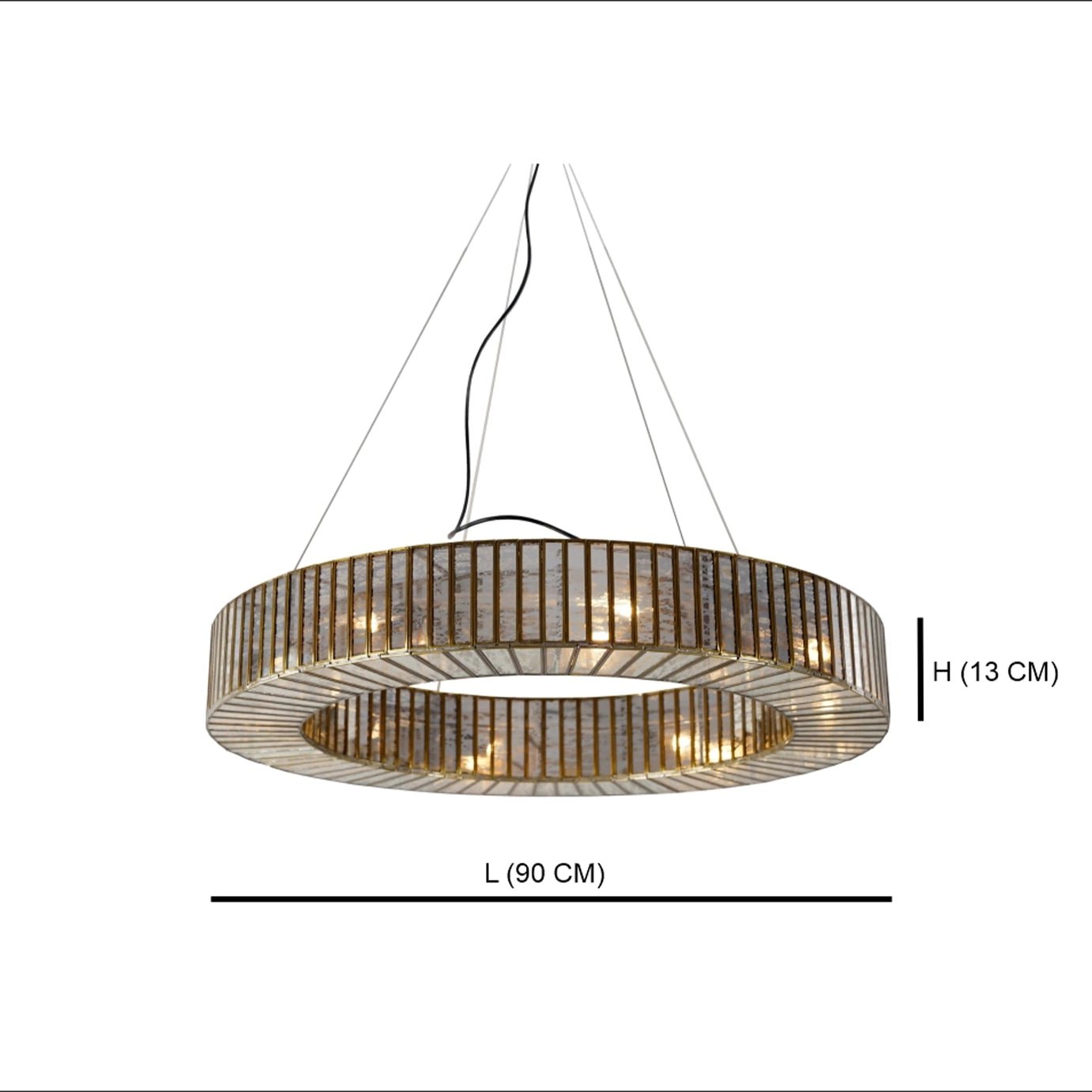 Linaurea Ring Chandelier Antique - ILLUMEALightingMedium