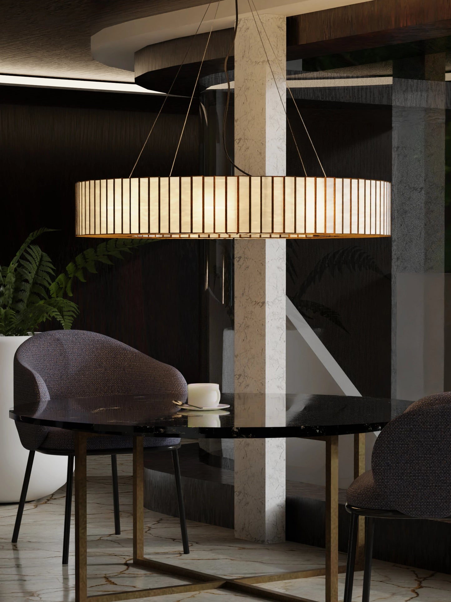 Linaurea Ring Chandelier White - ILLUMEALightingSmall