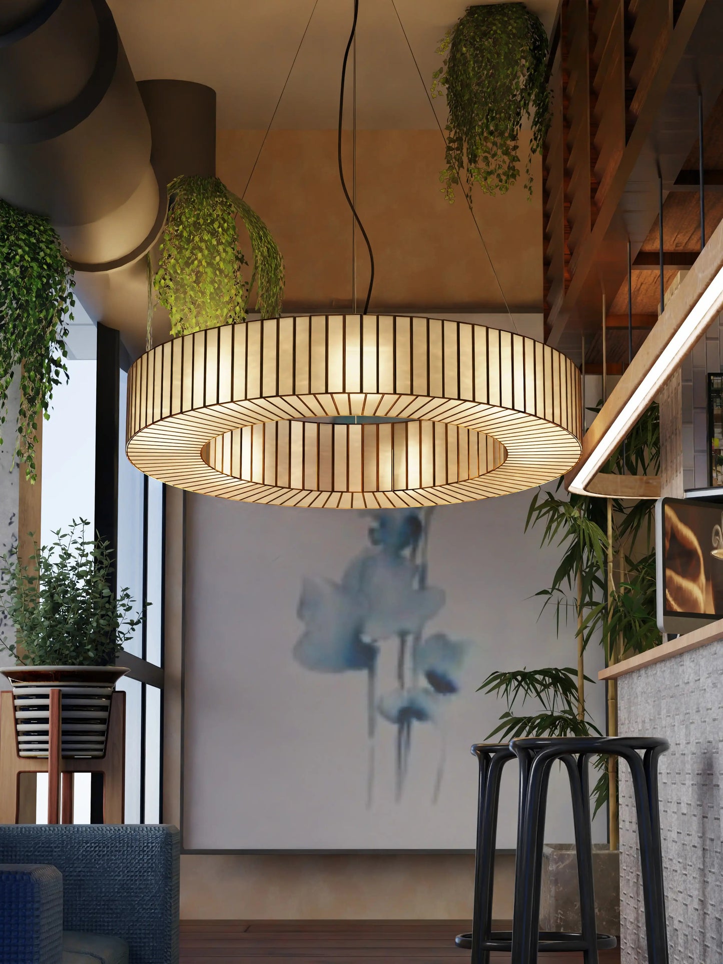 Linaurea Ring Chandelier White - ILLUMEALightingMedium