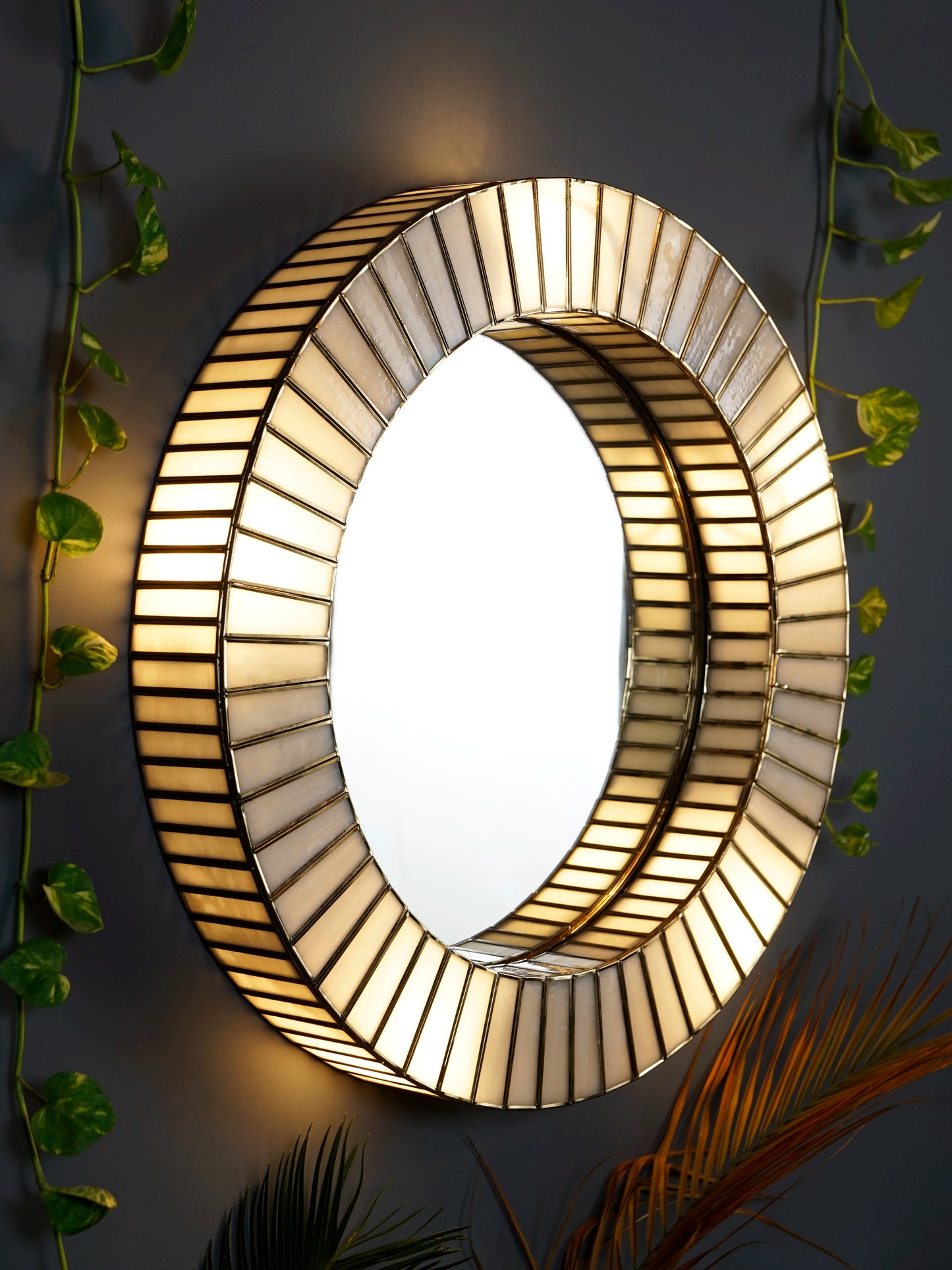 Linaurea Wall Lamp Mirror White - ILLUMEAMirrorSmall