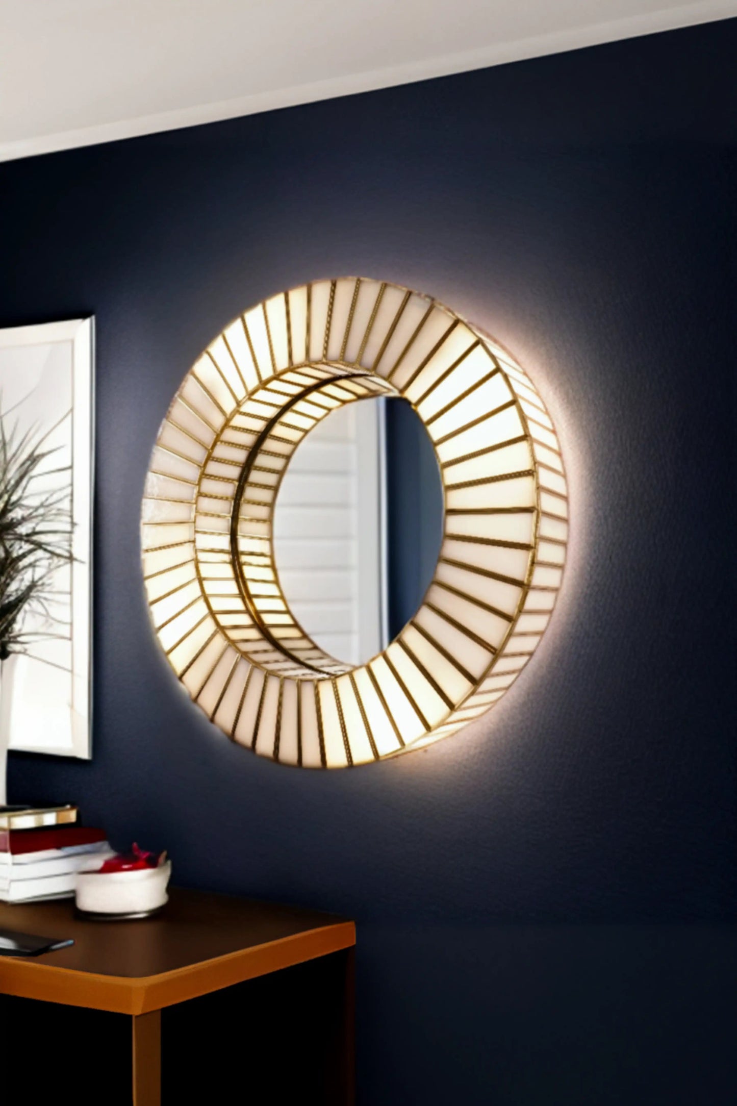 Linaurea Wall Lamp Mirror White - ILLUMEAMirrorSmall