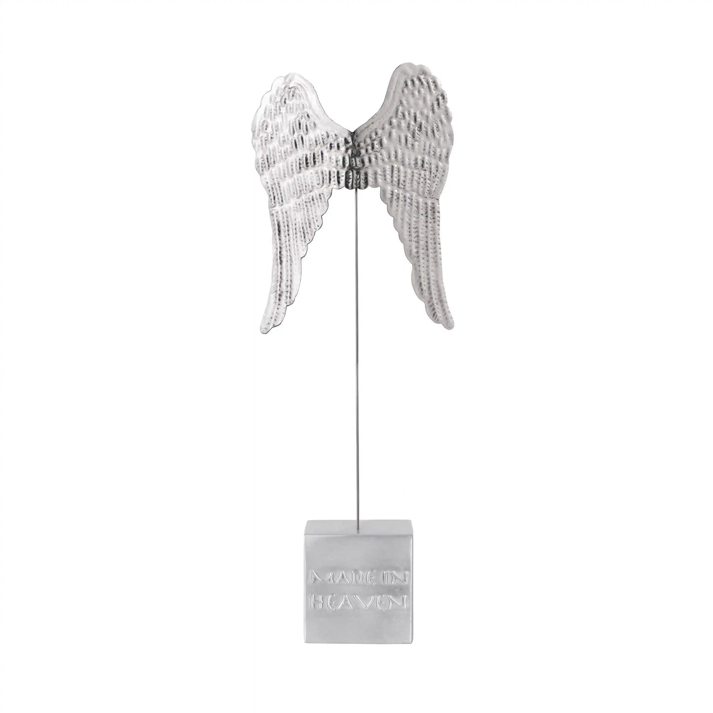 Metal Angel Wings Sculpture - Inspirational and Angelic Decorative Figurine - ILLUMEA