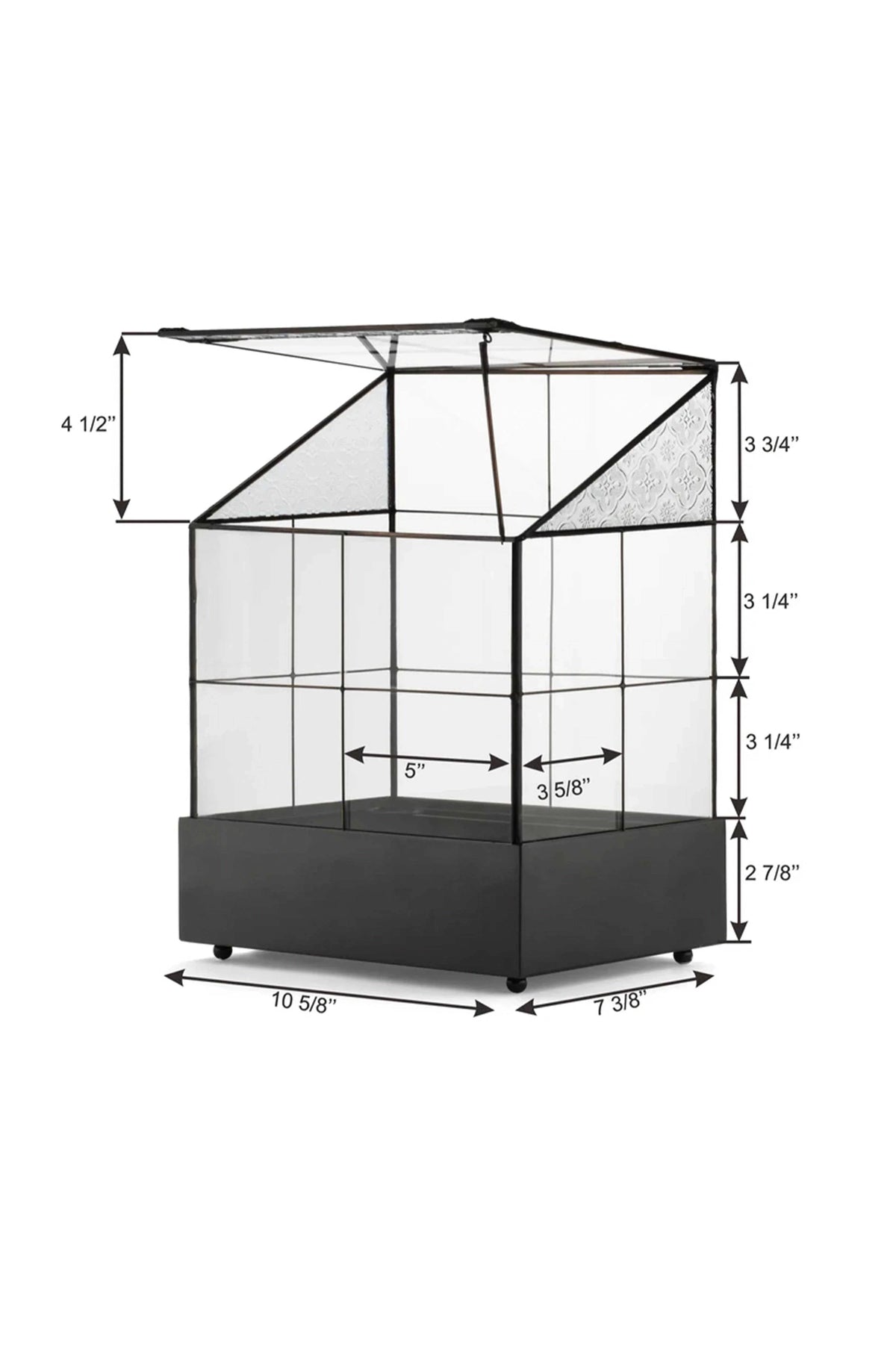 Clear glass terrarium houseplant container with bumpy texture for modern interiors by ILLUMEA